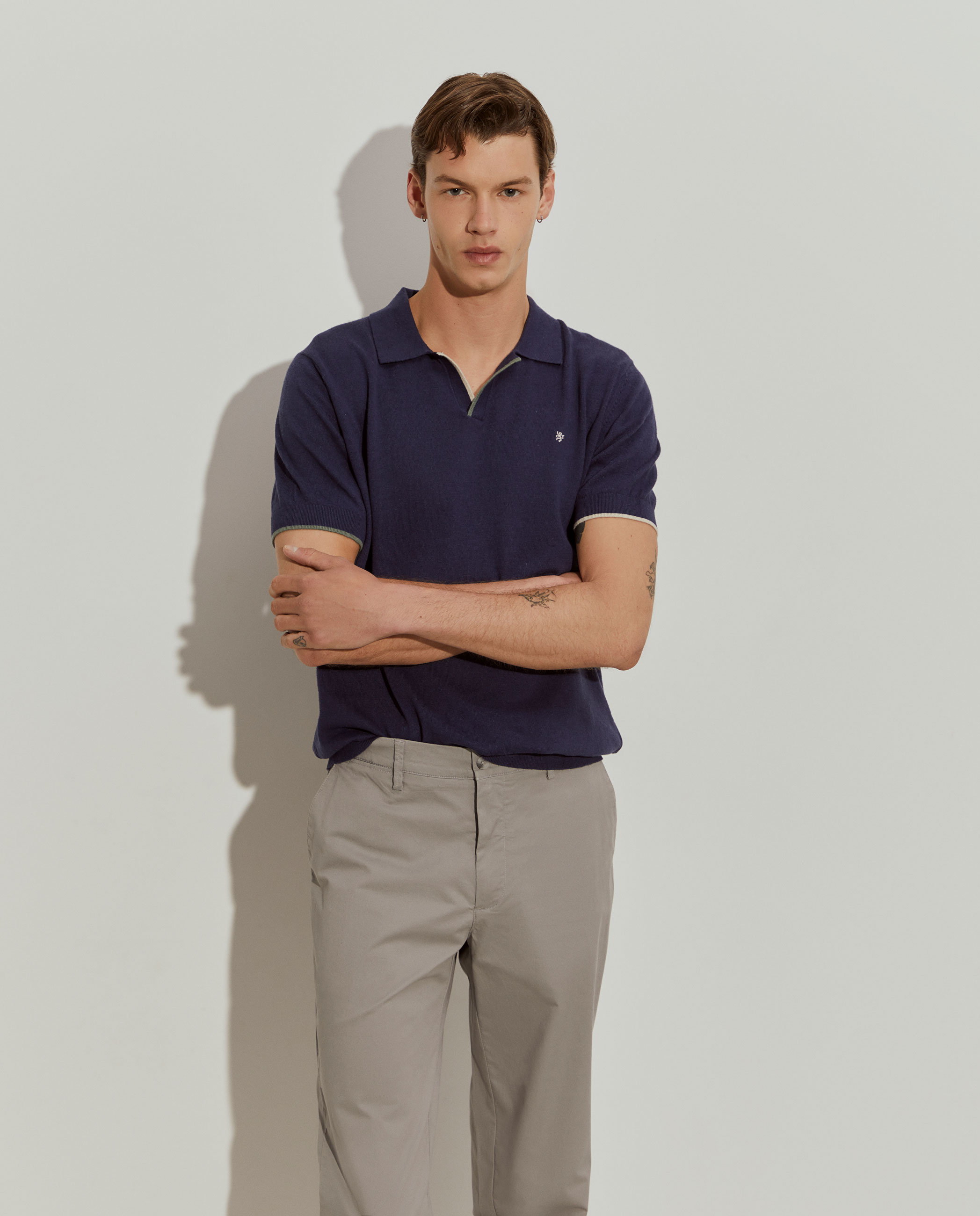 Calças Chino Regular Fit Cinzento-2