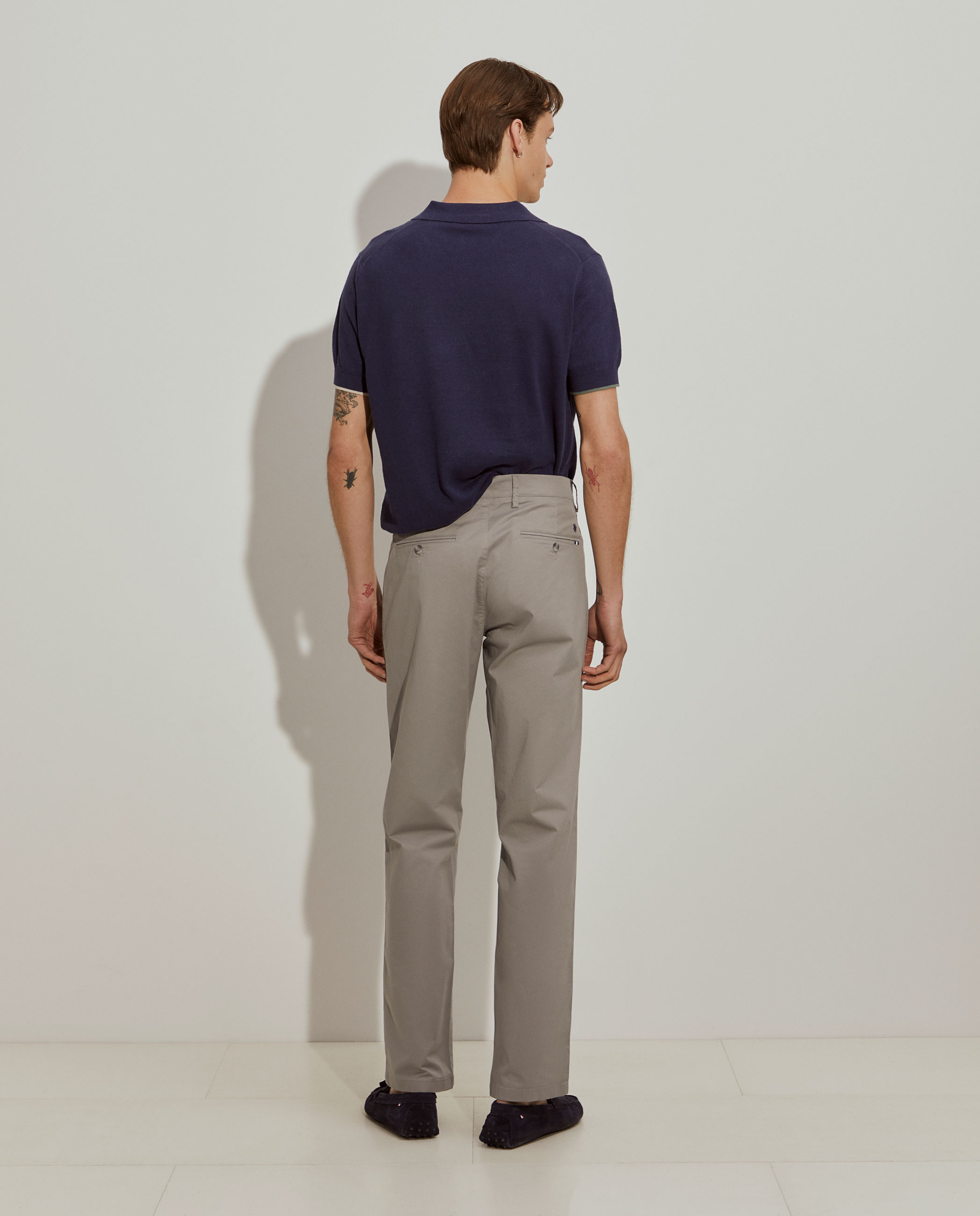 Calças Chino Regular Fit Cinzento-3