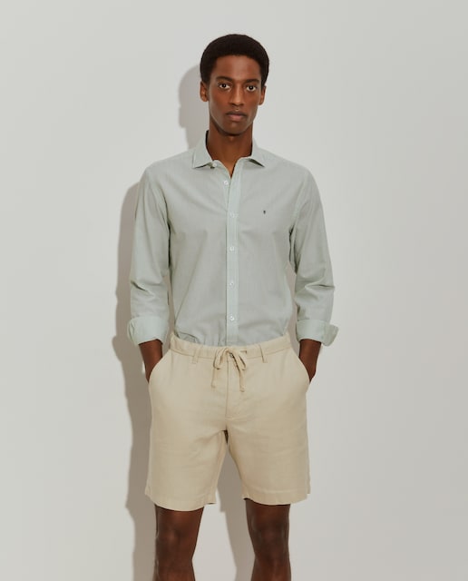 Imagem 0 de Camisa Slim Fit às Riscas de Seersucker
