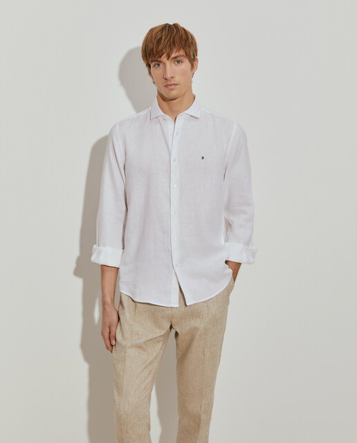 Imagem 0 de Camisa Slim Fit de Linho Garment Dye