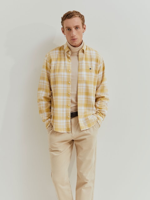 Imagem 0 de Camisa de Flanela Aos Quadrados de Corte Regular