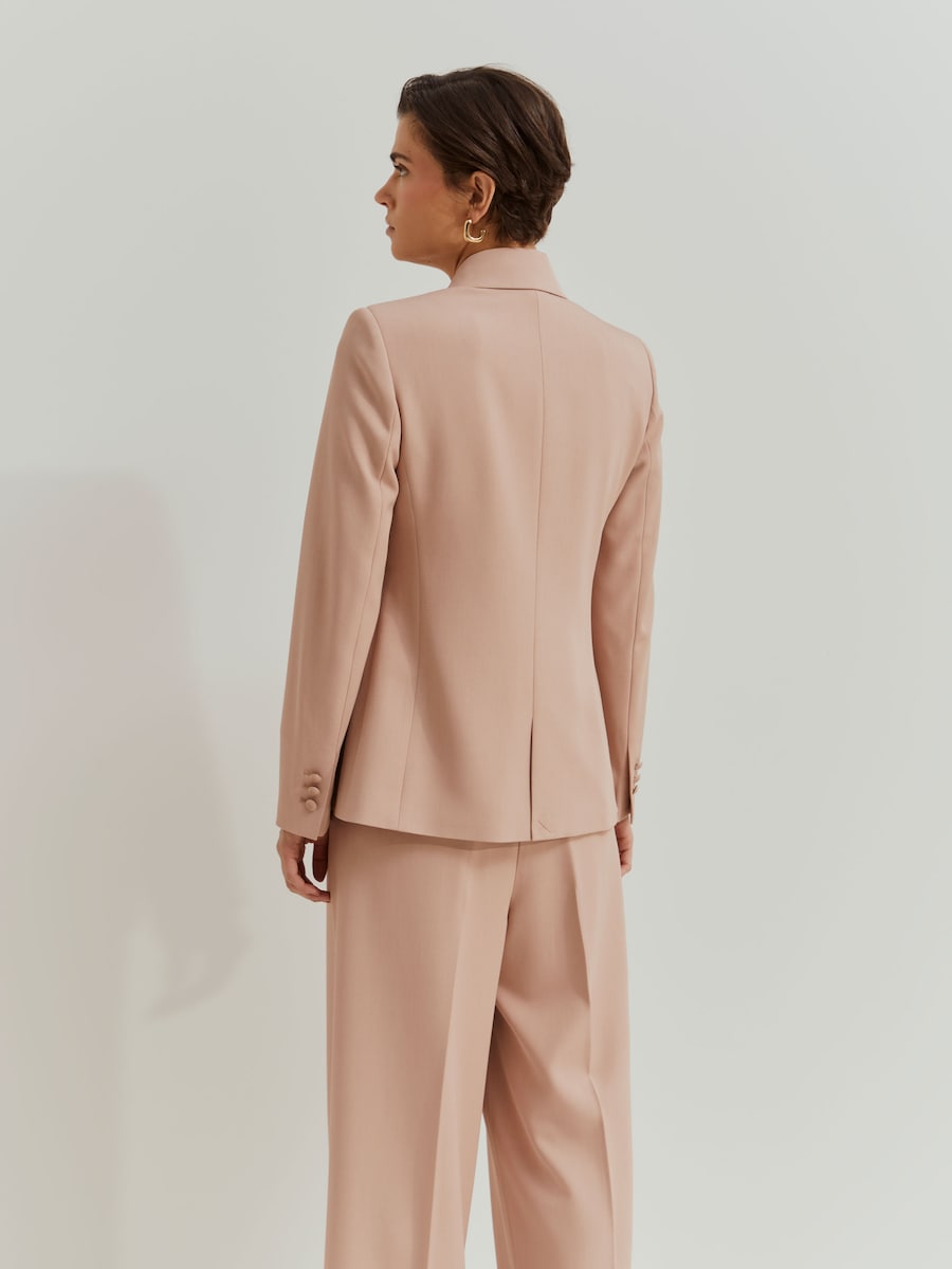 Blazer com Botões Duplos Rosa-claro-3
