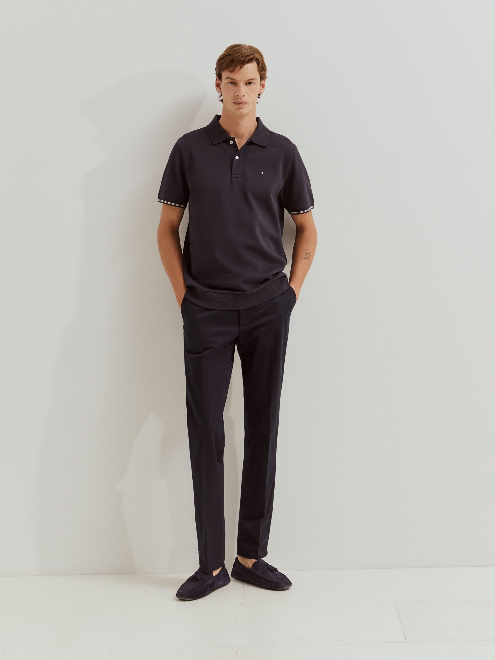 Polo Piqué Regular Fit Preto-4