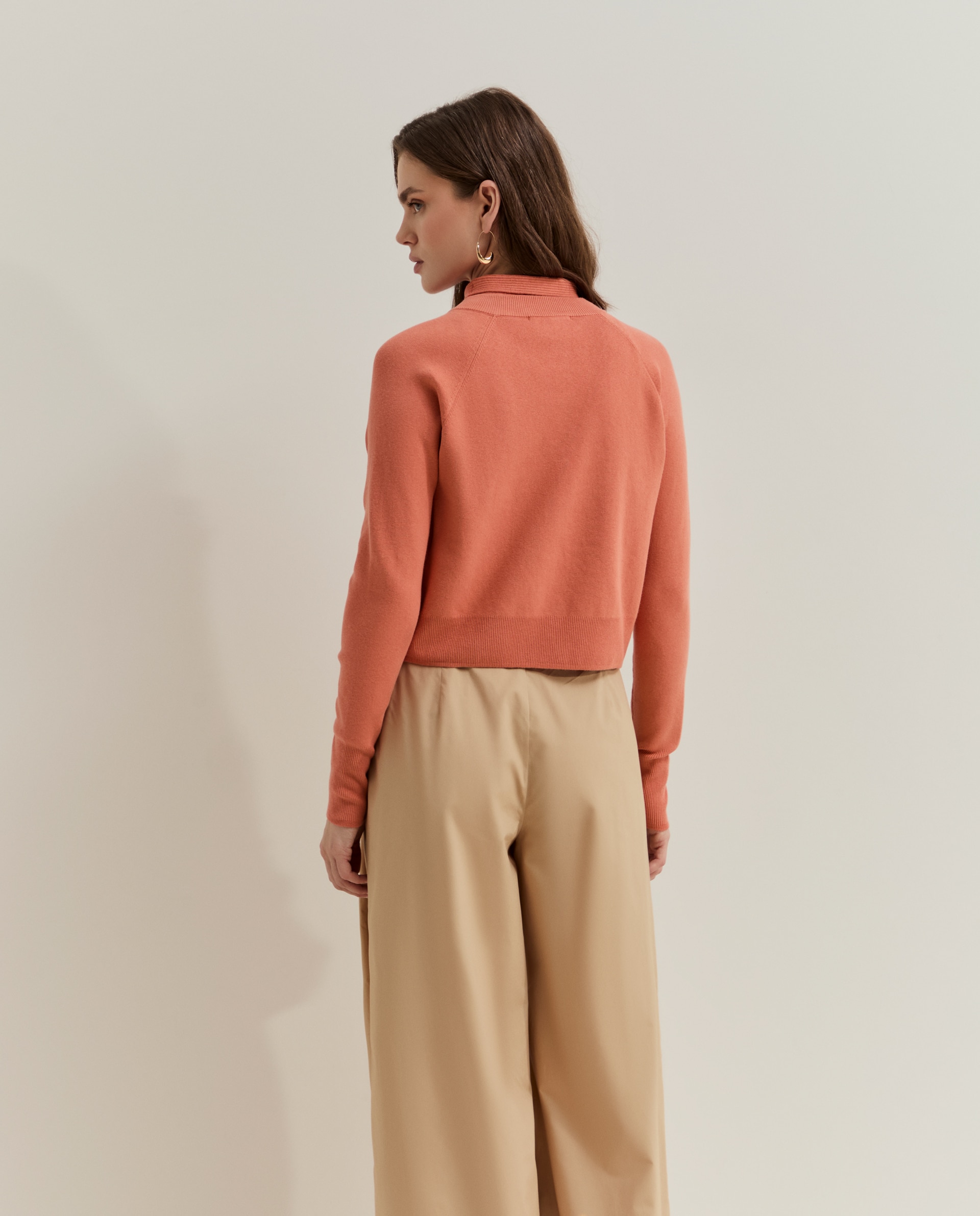 Cardigan de Malha Salmão-3