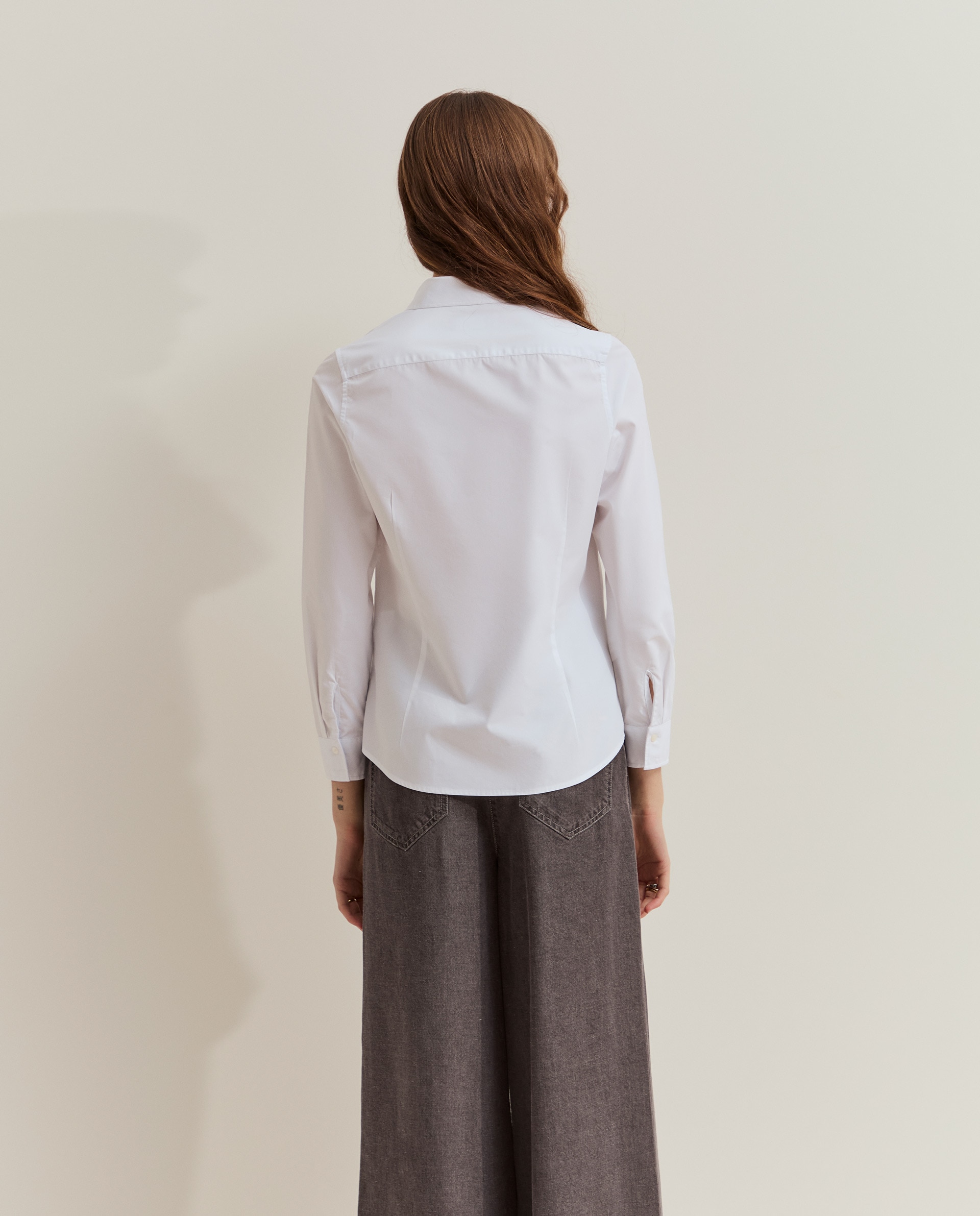 Camisa Clássica com Tapeta Oculta Branco-3