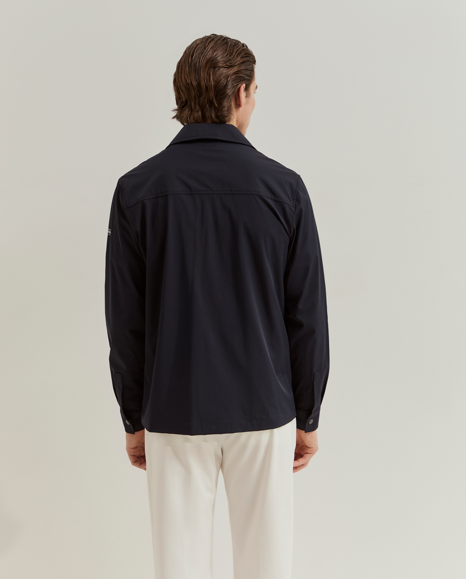 Sobrecamisa com Bolsos Azul-marinho-3