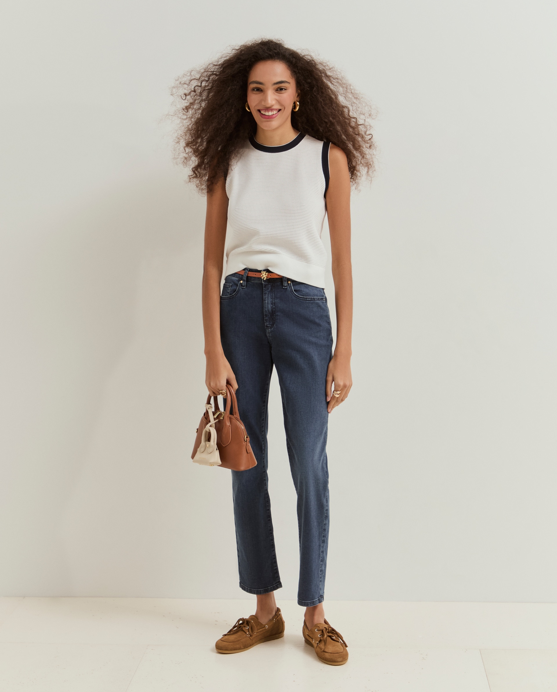 Imagem 0 de Calças de ganga em algodão