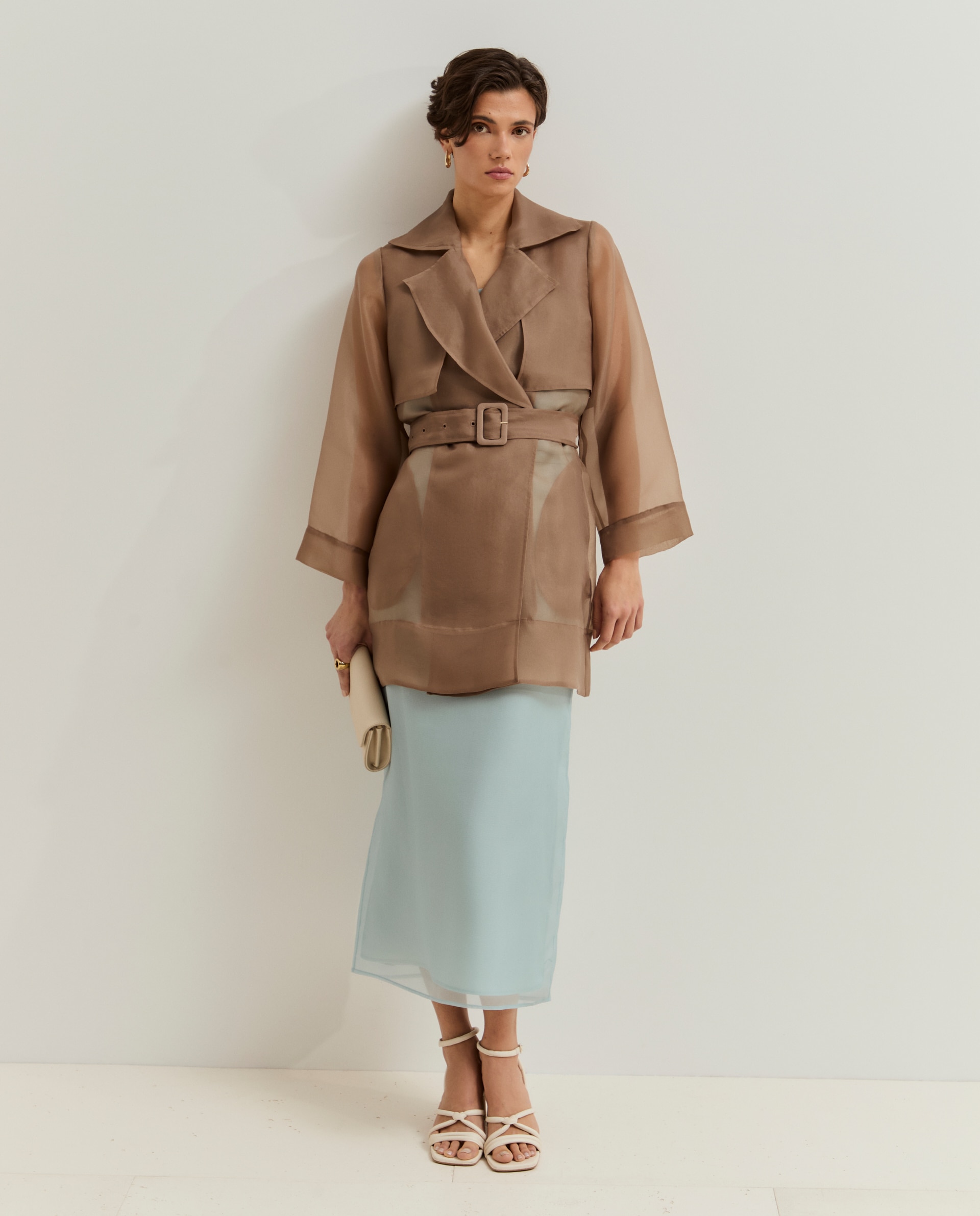 Imagem 0 de Gabardine Curta com Transparência