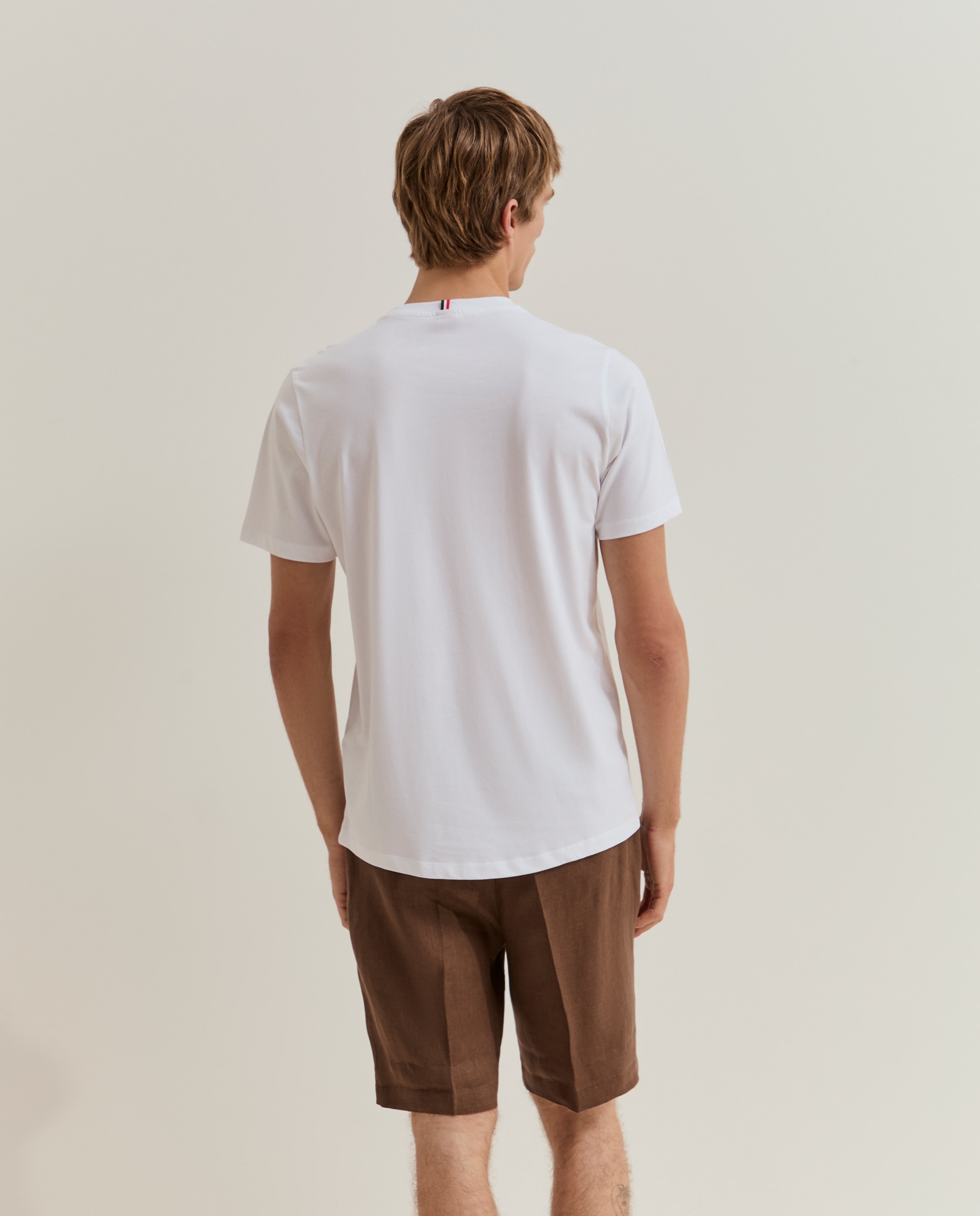 T-shirt Básica em Algodão em Branco Branco-3