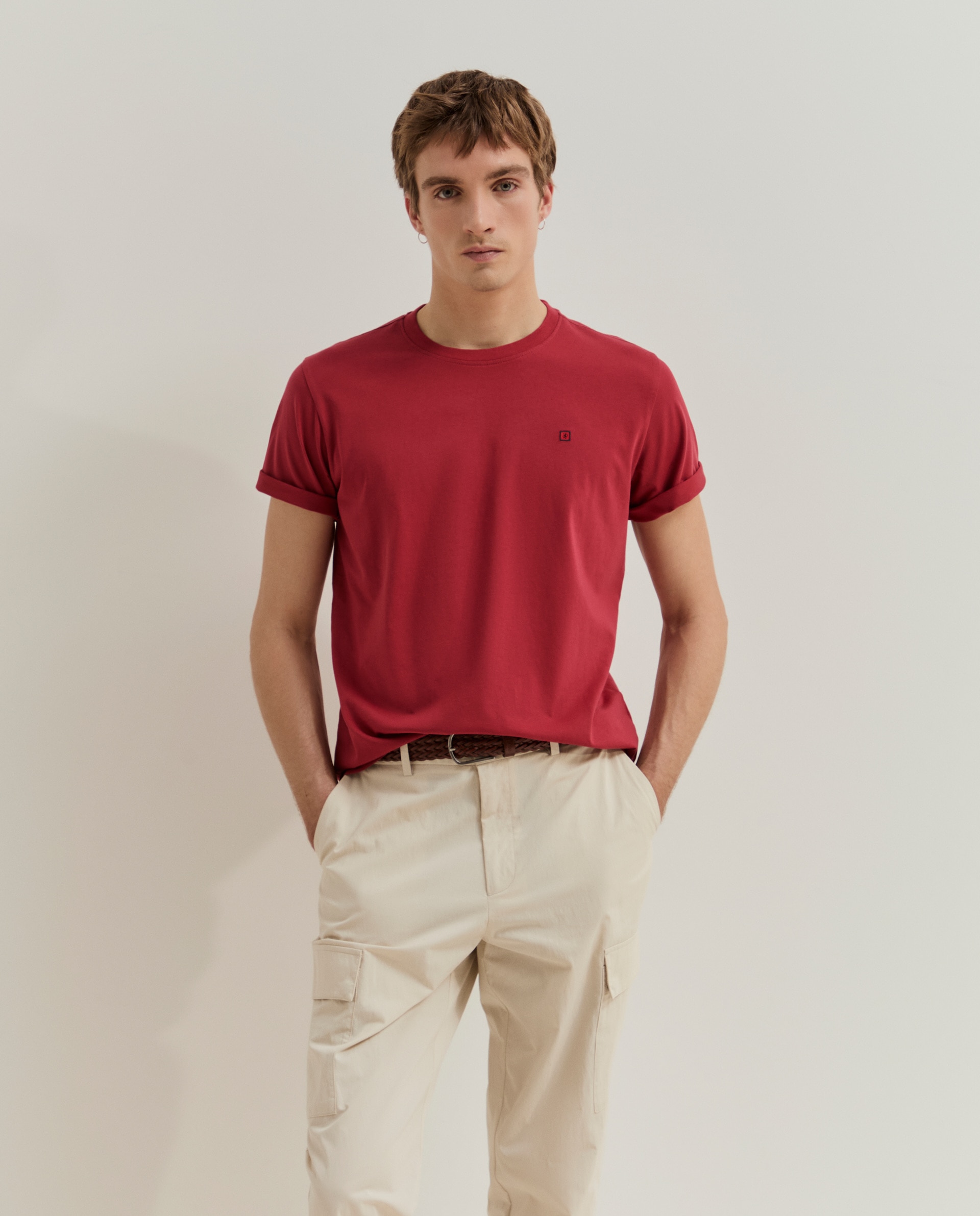 Imagem 0 de T-shirt Básica em Algodão em Vermelho