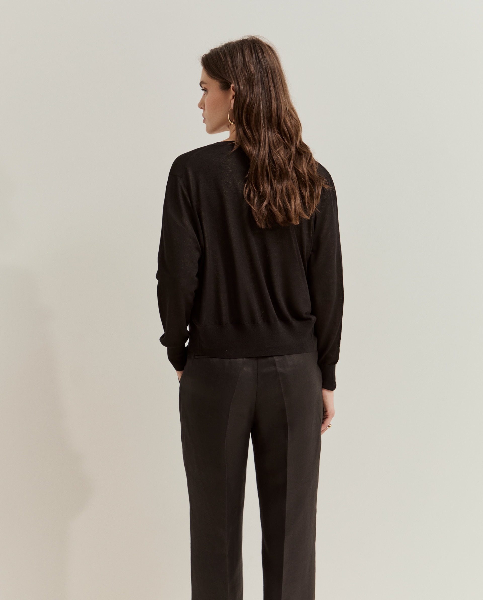 Cardigan de Malha Preto-3