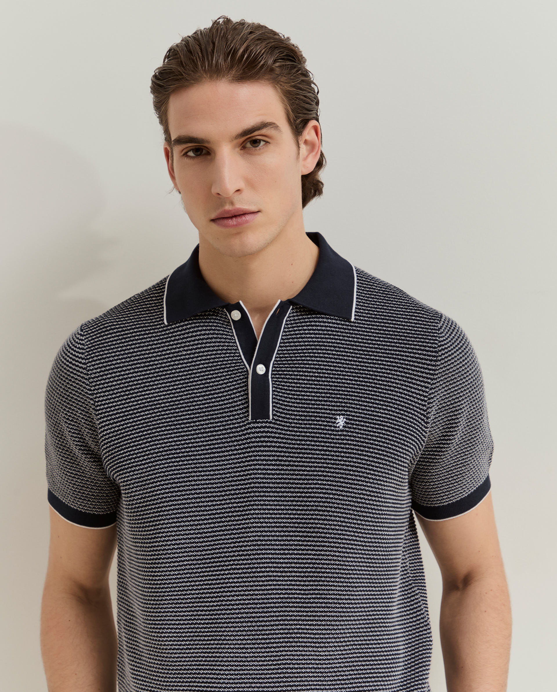 Imagem 0 de Polo de manga curta em malha de algodão