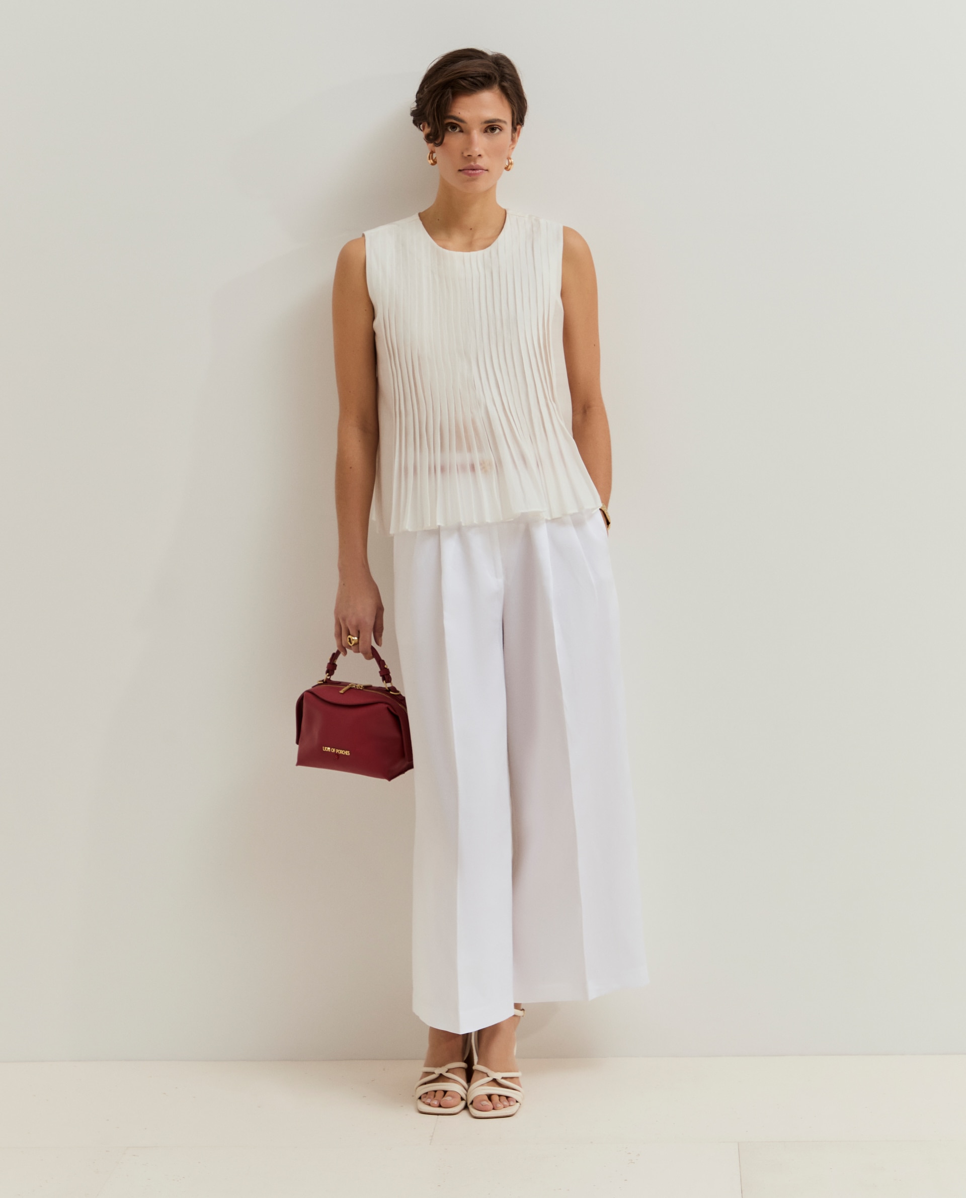 Blusa sem Mangas Branco-1
