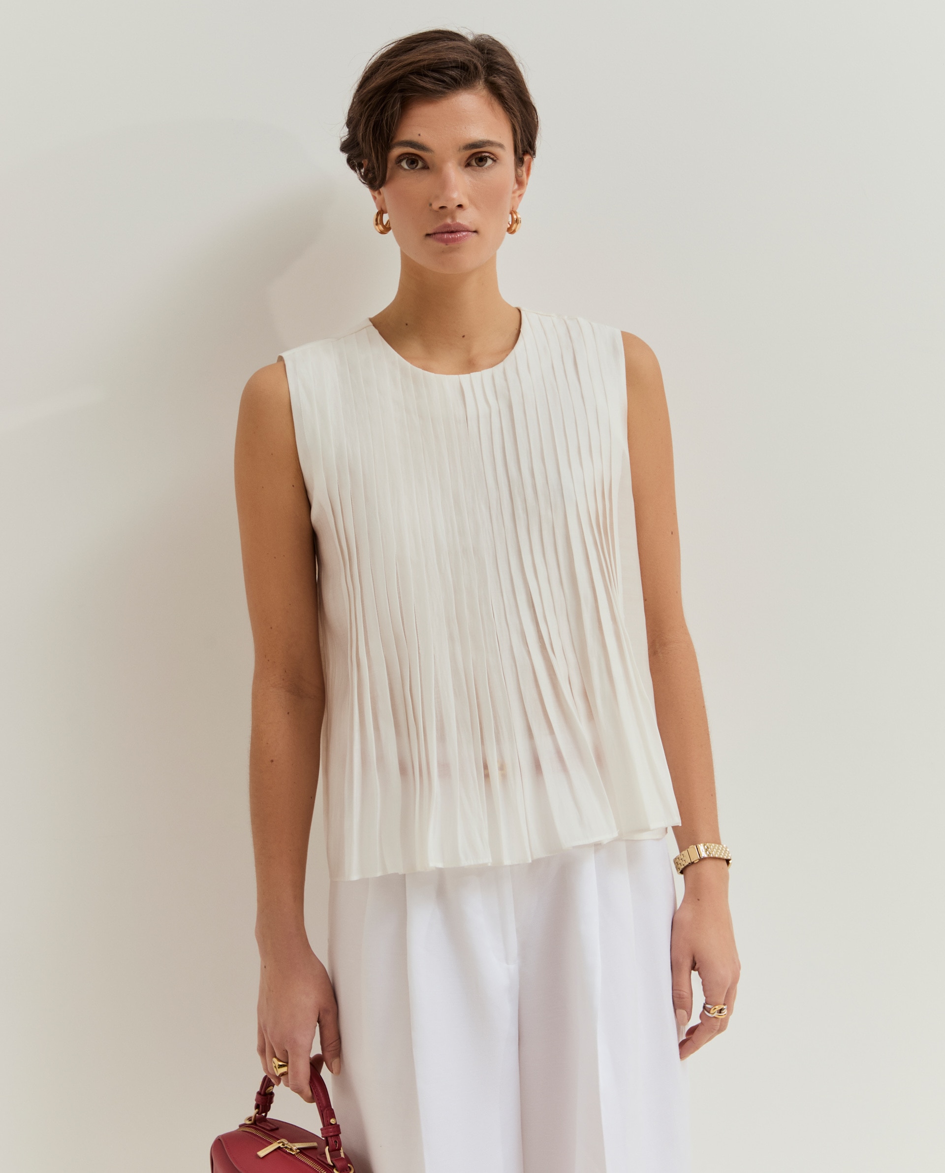 Blusa sem Mangas Branco-2