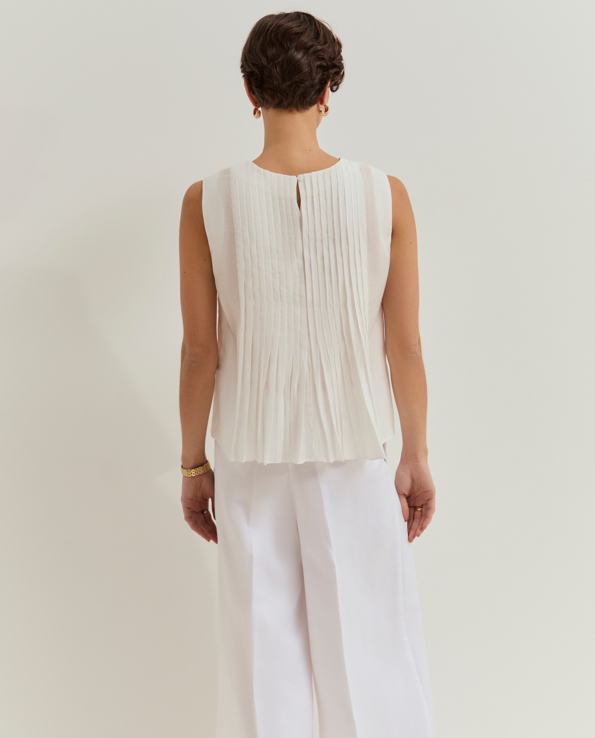 Blusa sem Mangas Branco-3