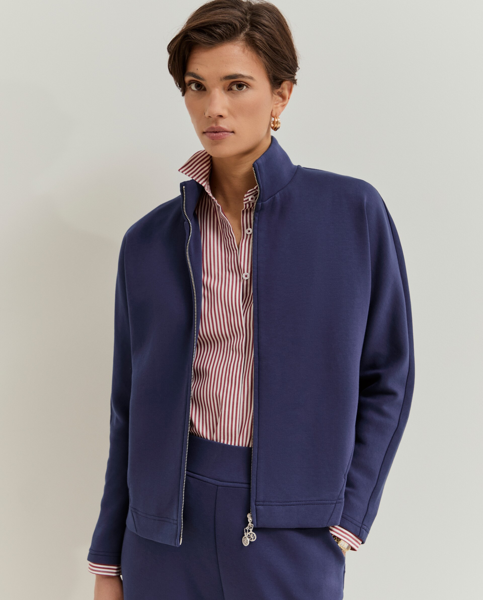 Cardigan Bomber Bege-4