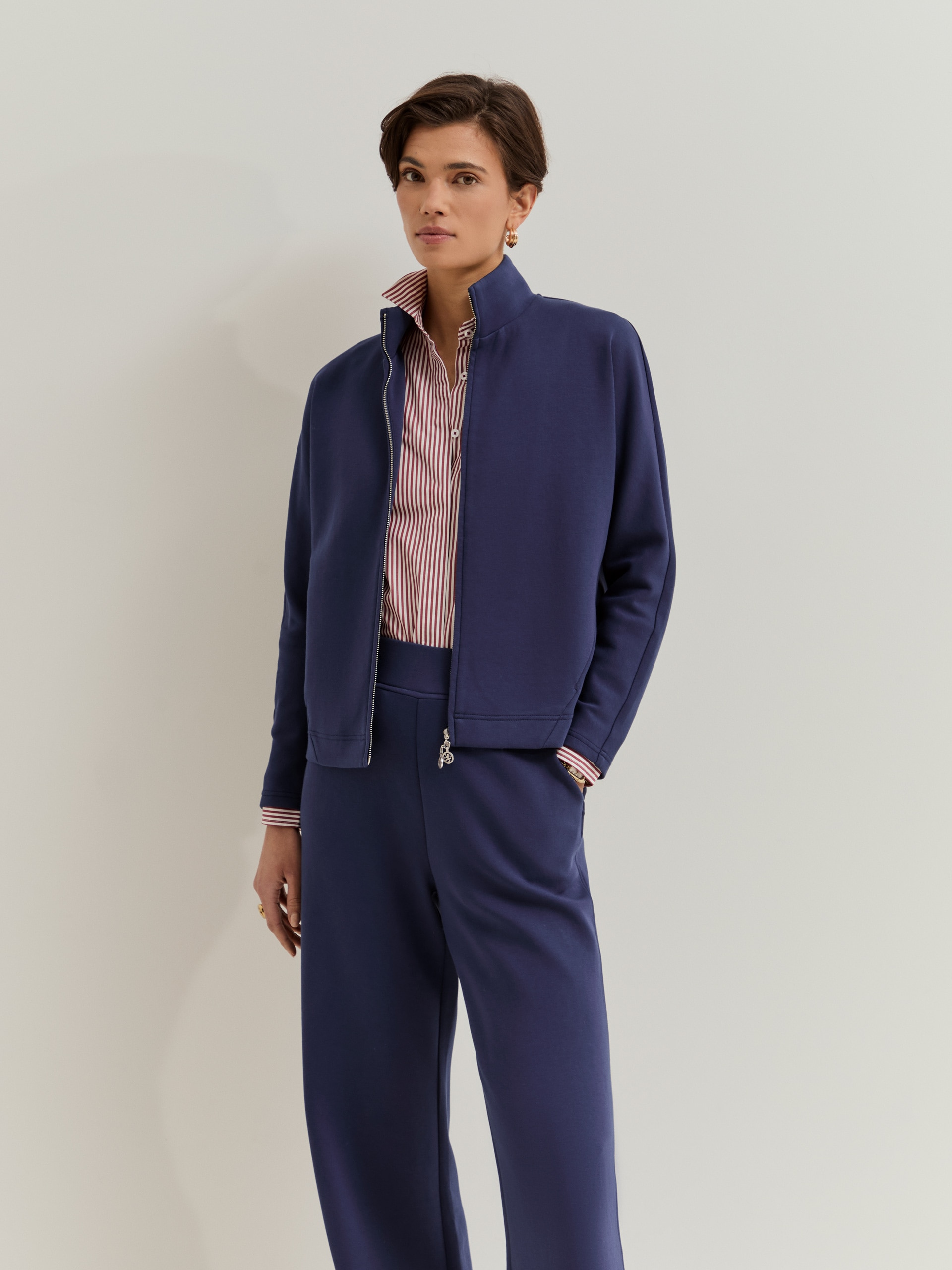 Cardigan Bomber Azul-2