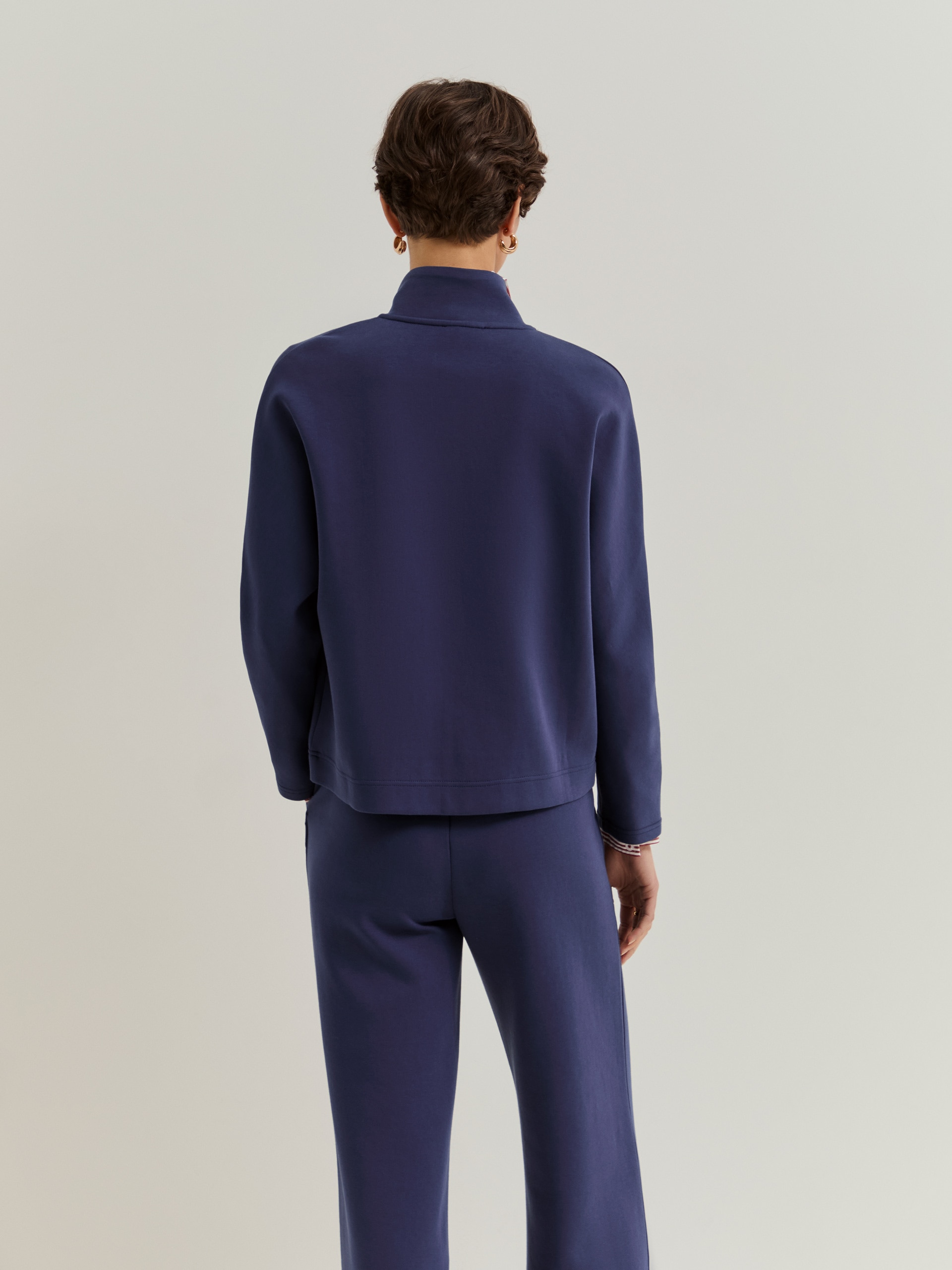Cardigan Bomber Azul-3