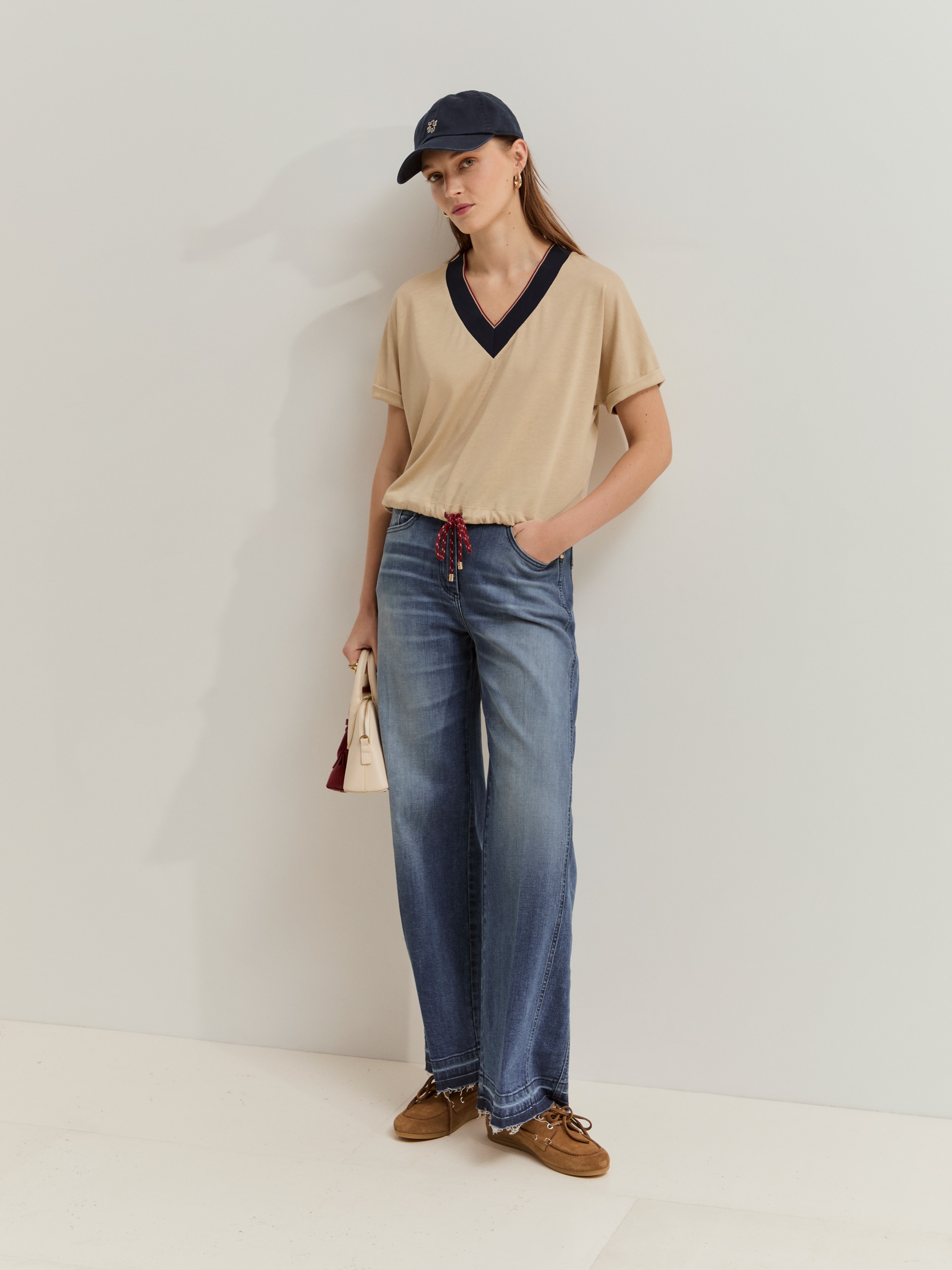 Imagem 0 de T-shirt de Manga Curta em Lyocell e Algodão