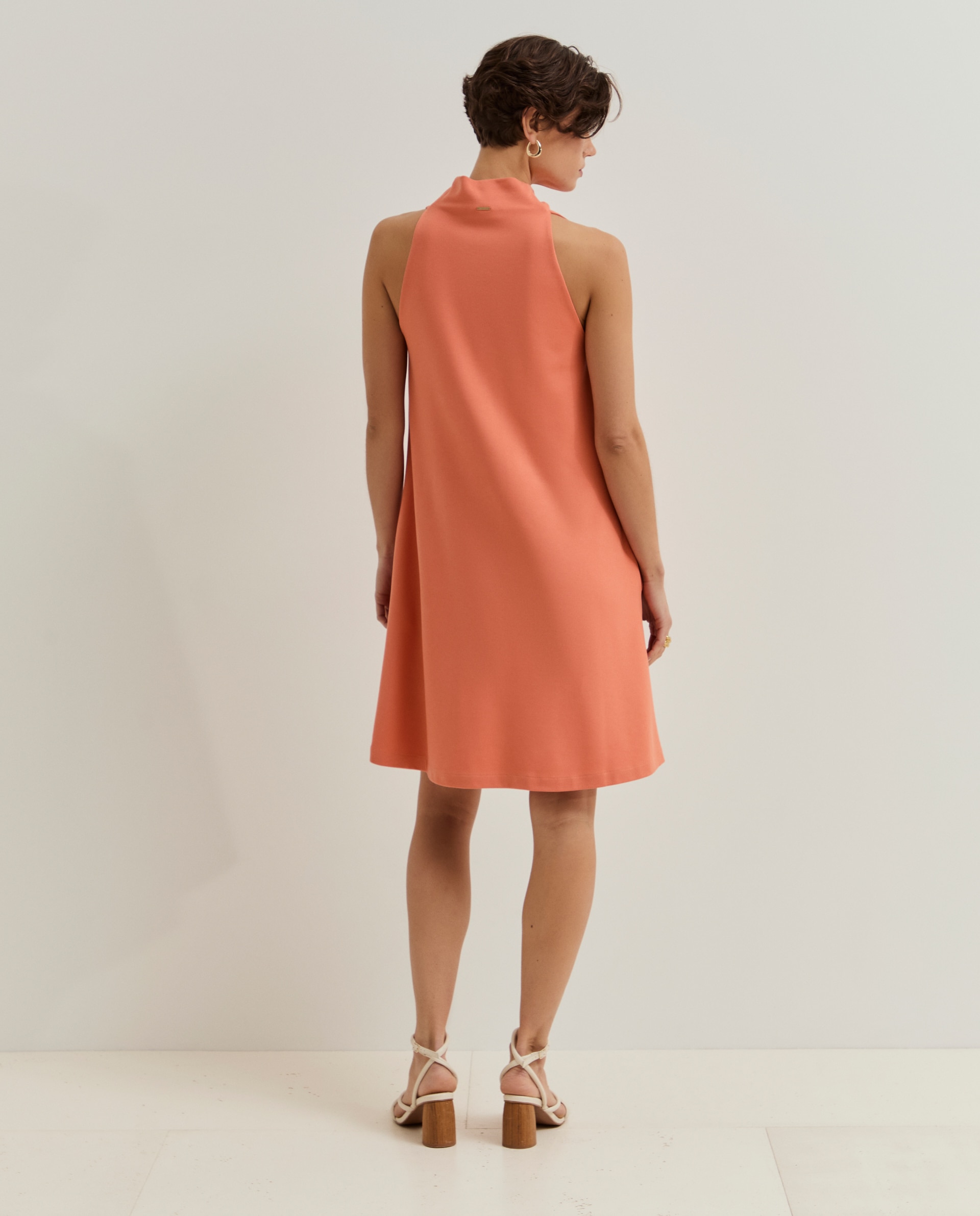 Vestido Curto Salmão-3