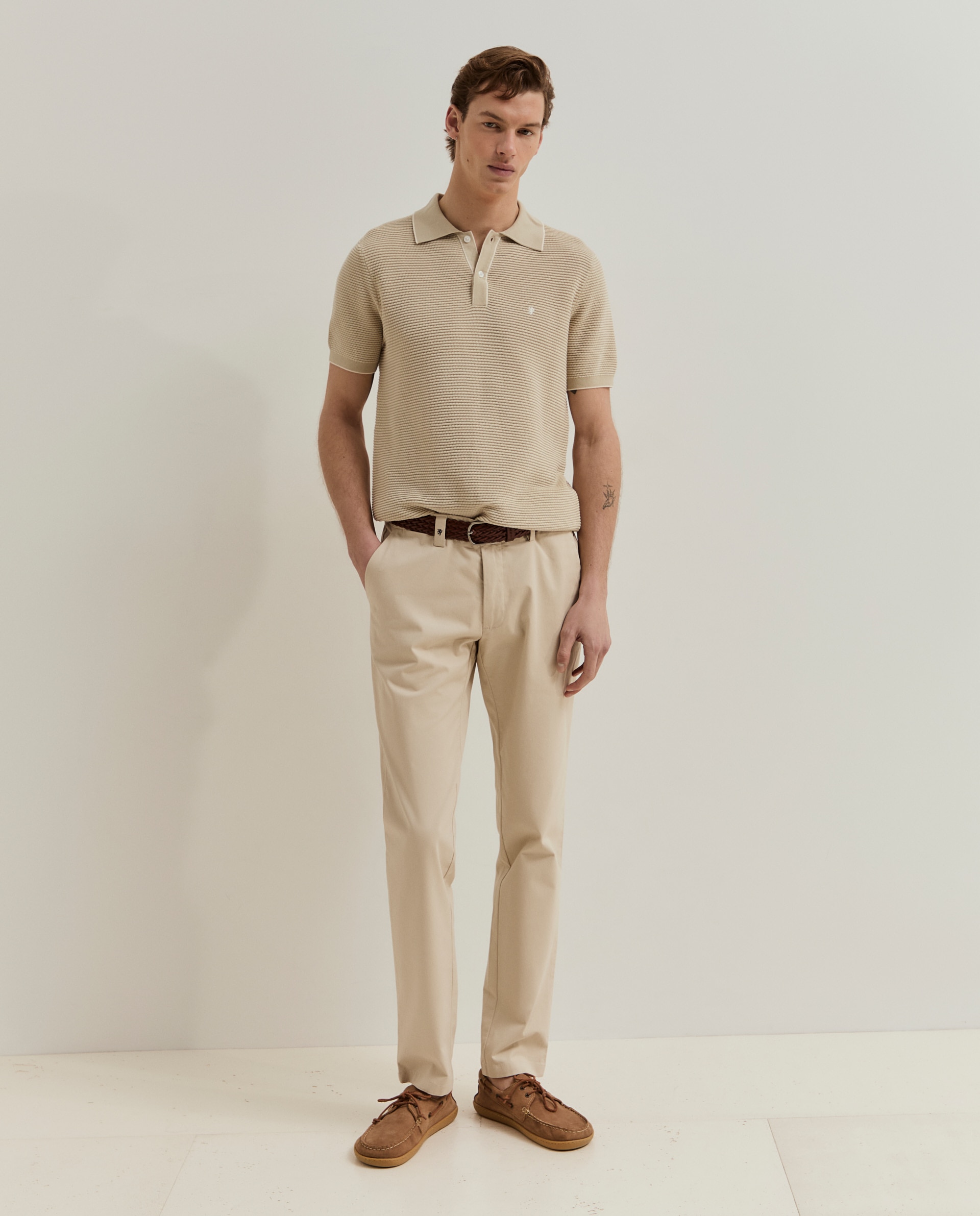 Calças chino Bege-4