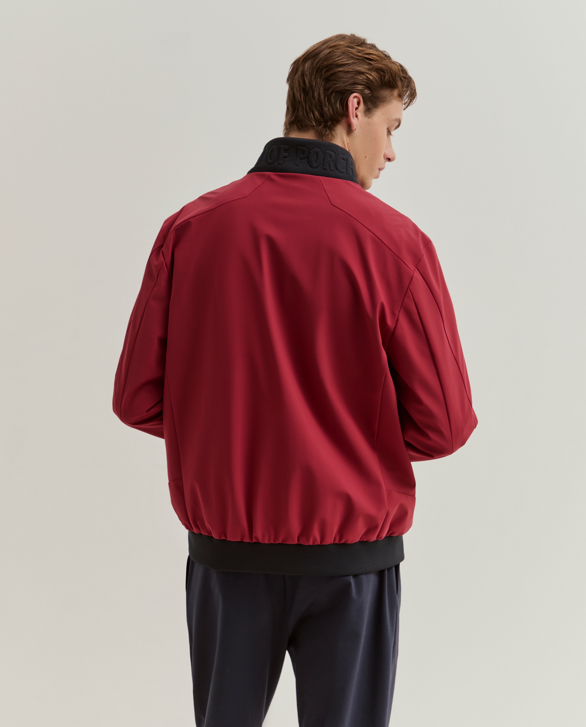 Blusão em tecido técnico Vermelho-3