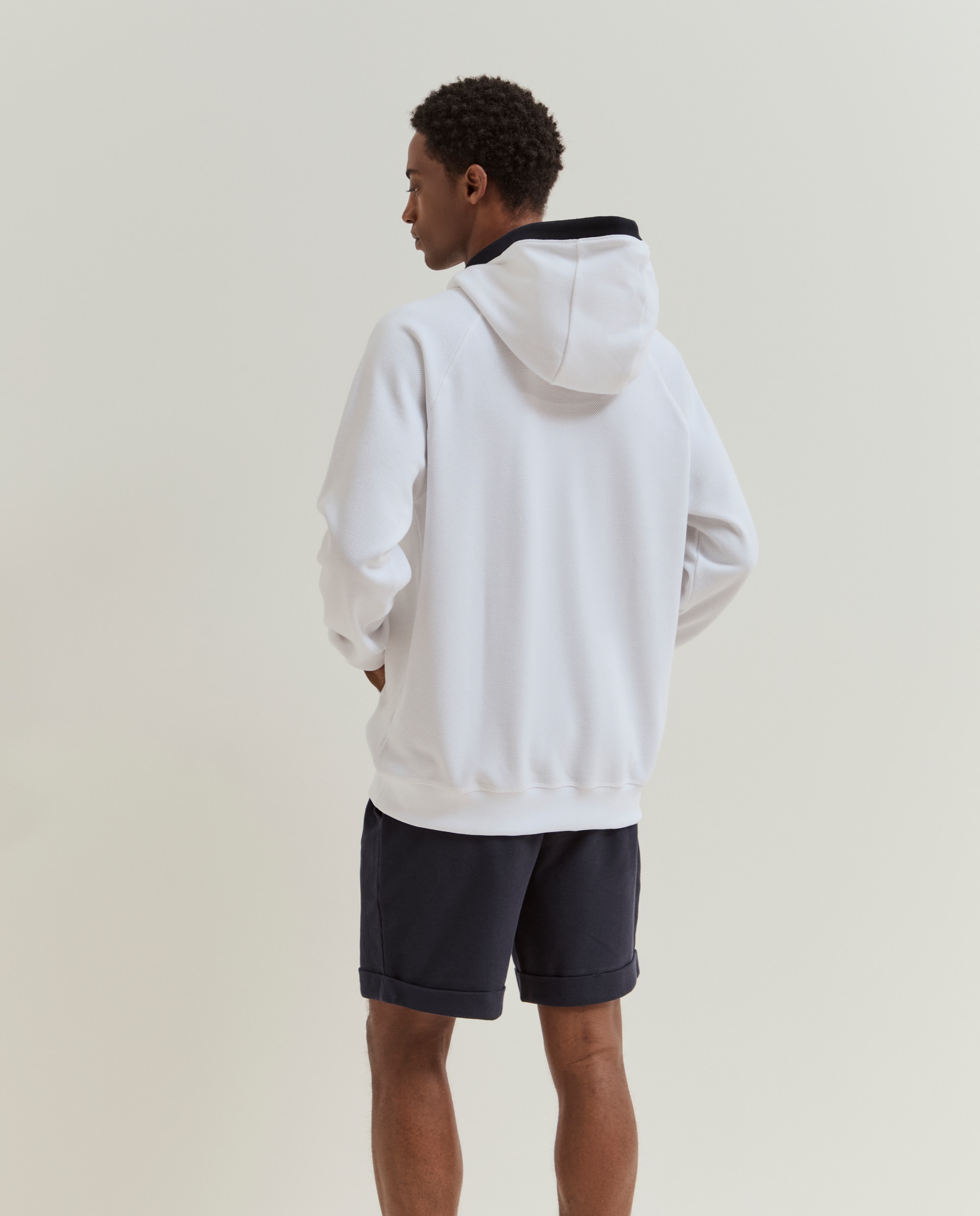 Sweatshirt com capuz Branco-3