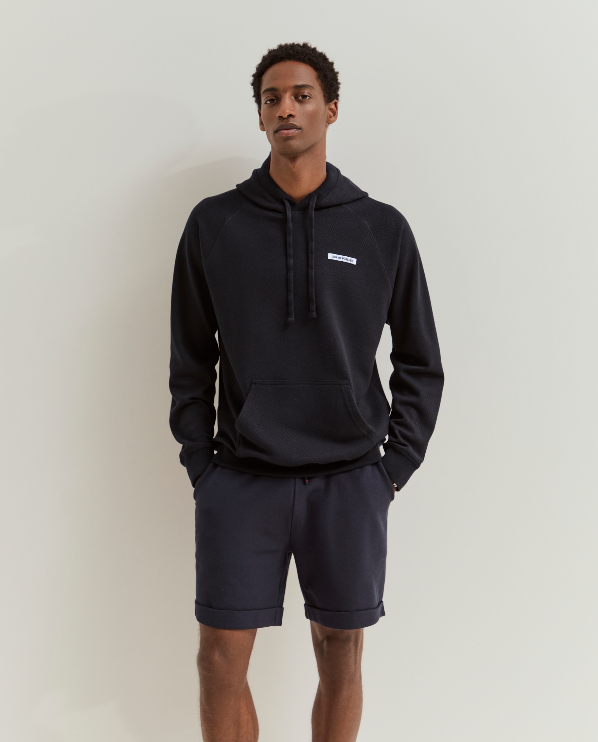 Sweatshirt com capuz Azul-marinho-2