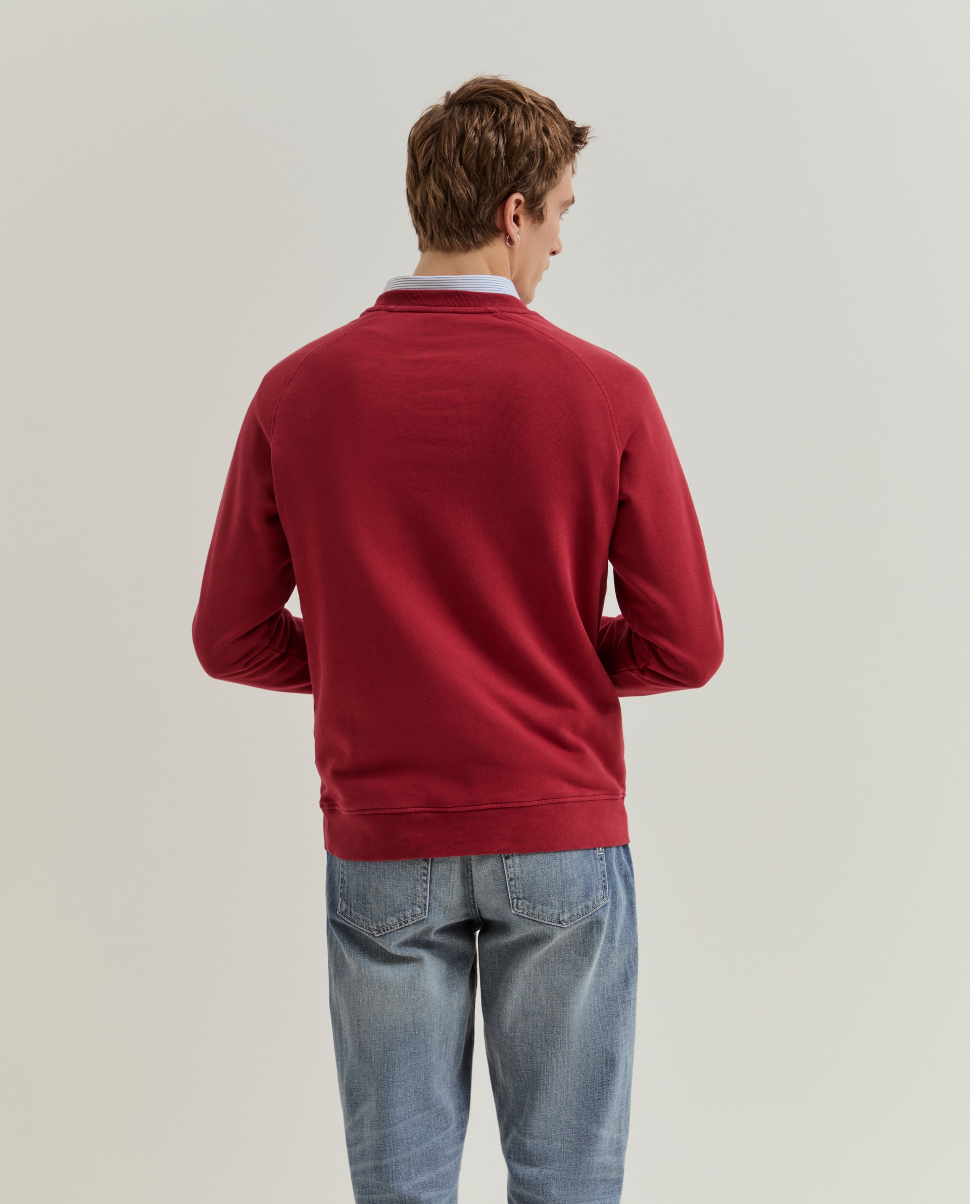 Sweatshirt de algodão Vermelho-3