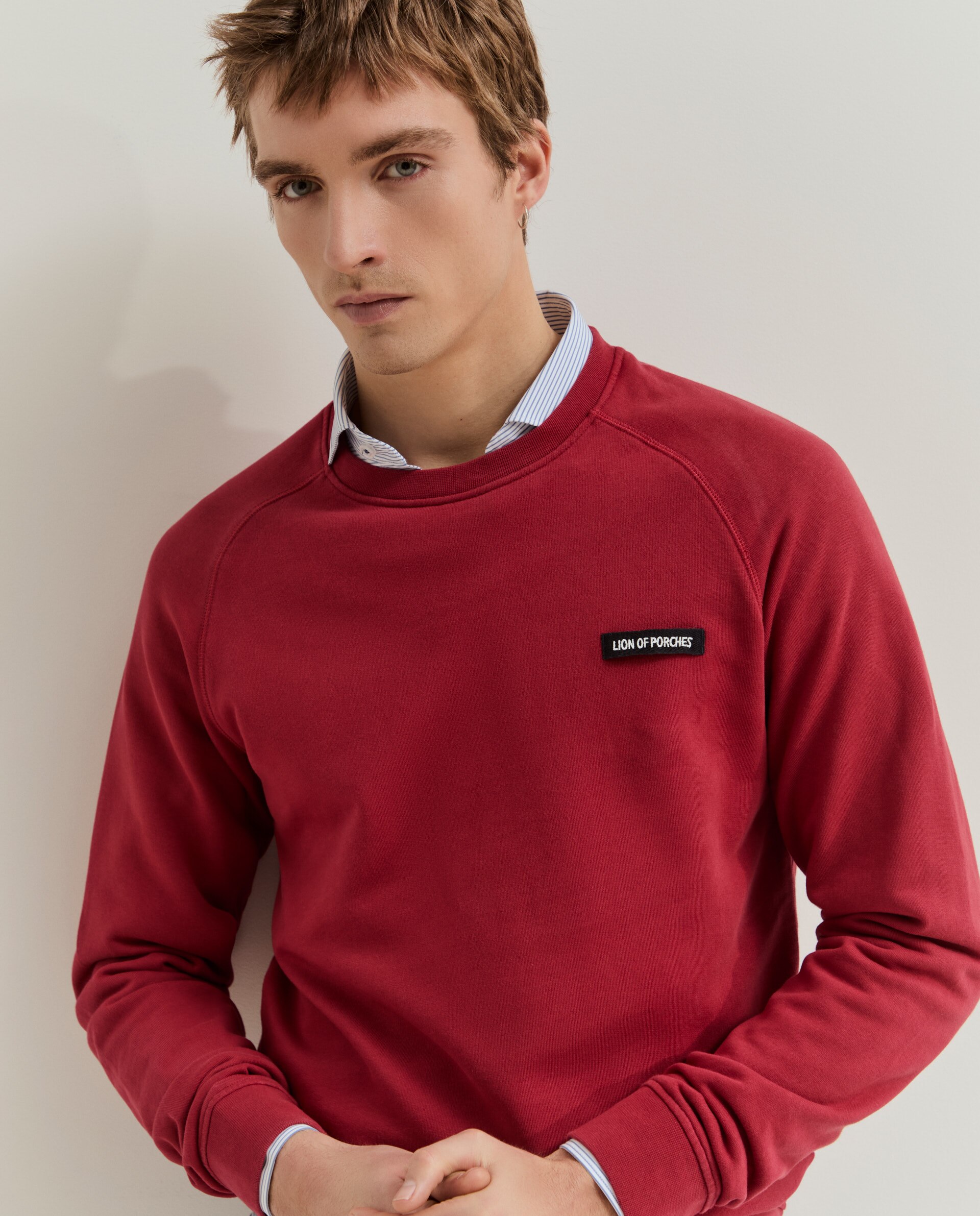 Sweatshirt de algodão Vermelho-4