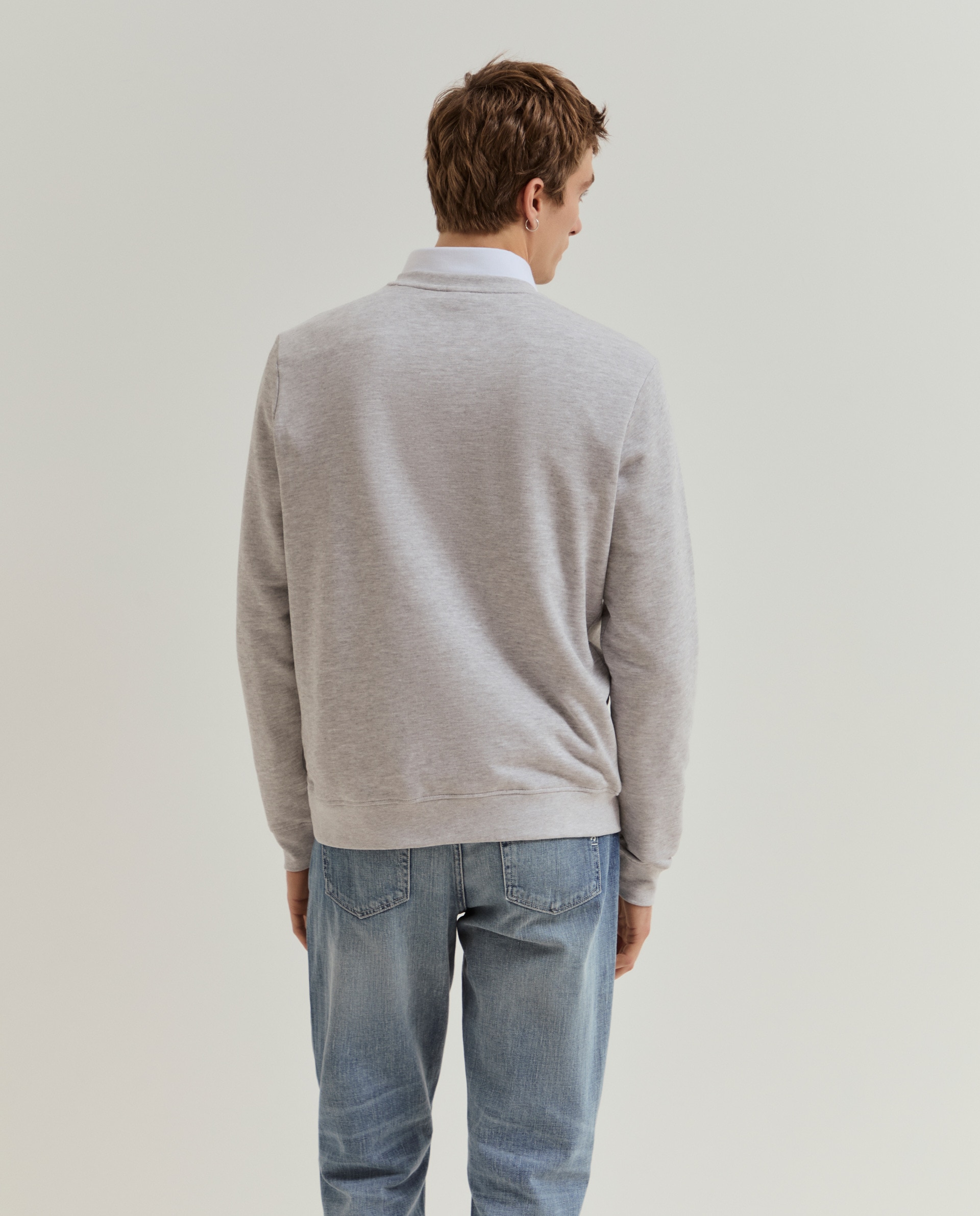 Sweatshirt em algodão Cinzento-3