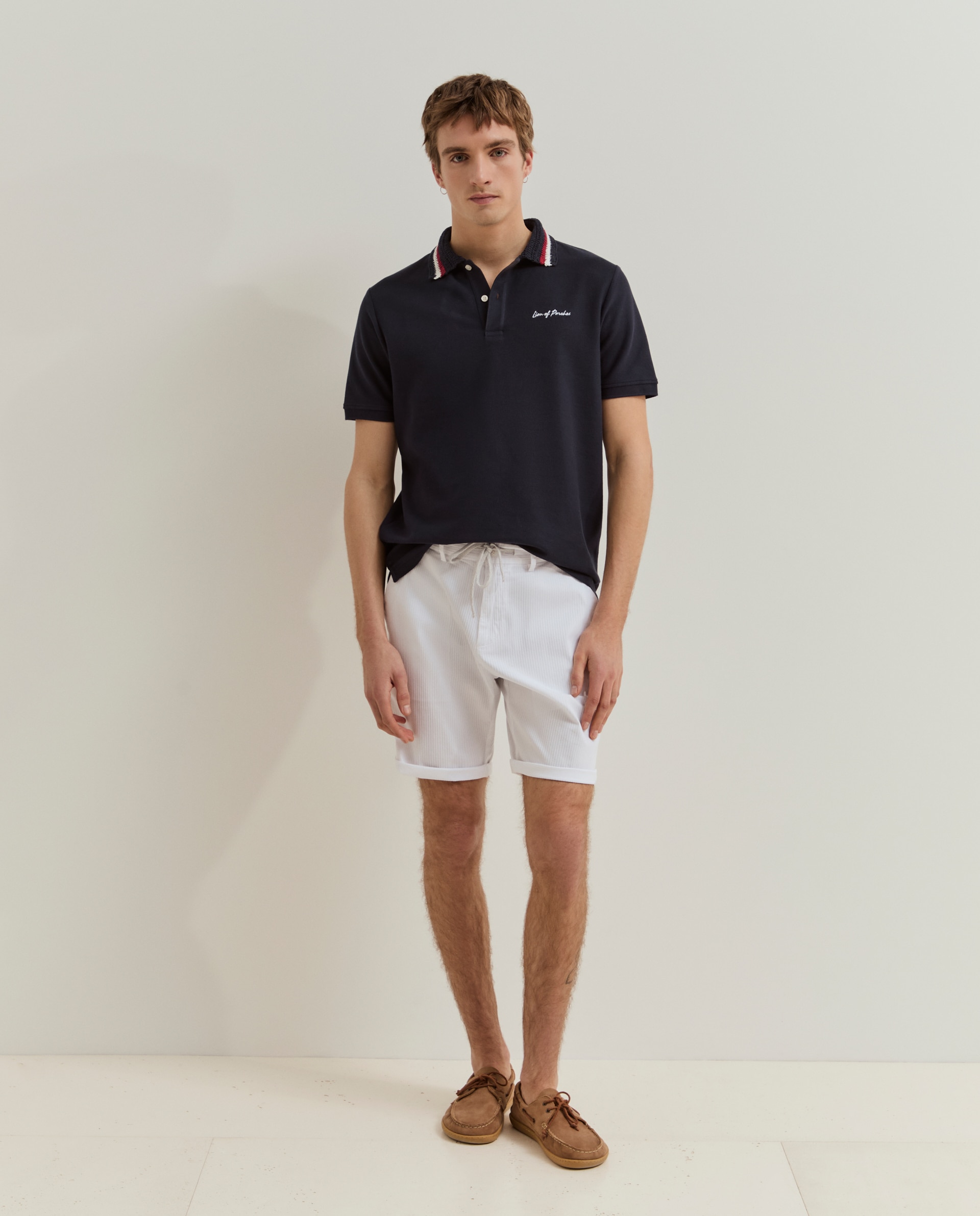 Bermudas de Algodão Branco-2