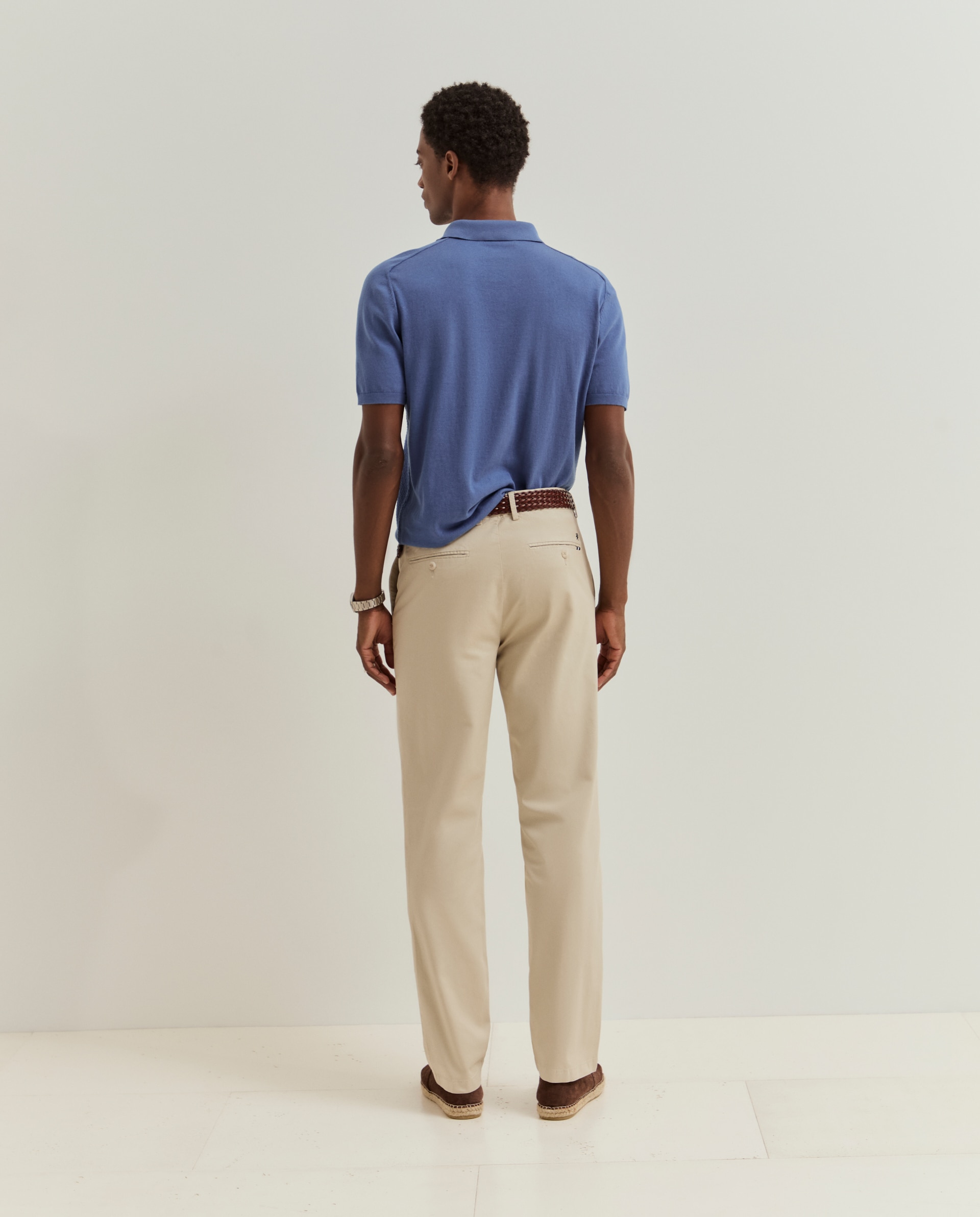 Calças chino regular fit Bege-3