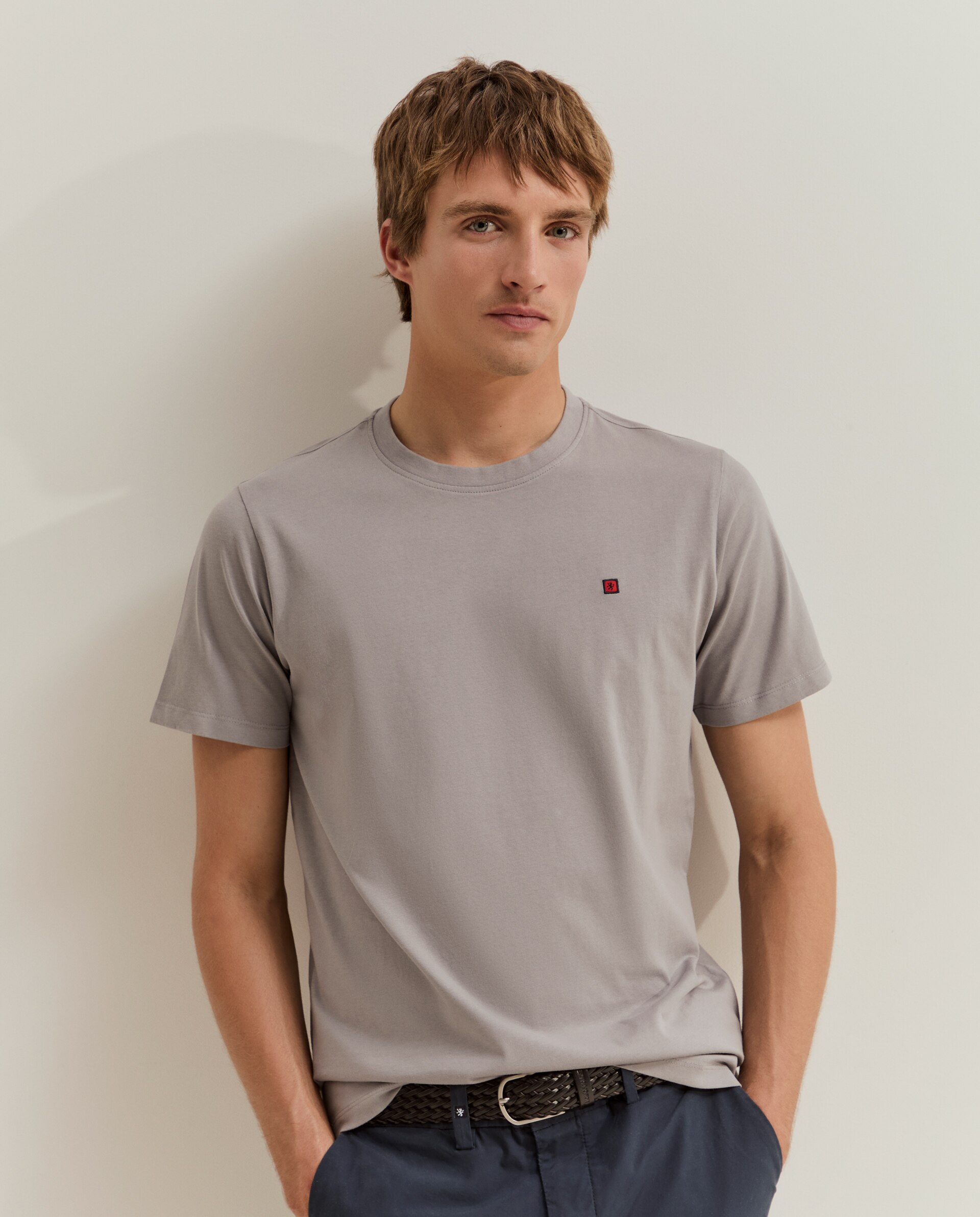 Imagem 0 de T-shirt Básica em Algodão em Cinzento