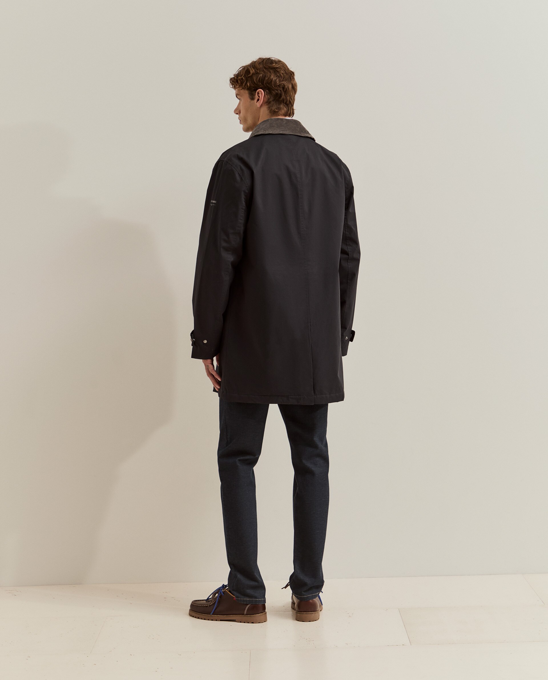 Parka com Gola em Contraste Azul-marinho-3
