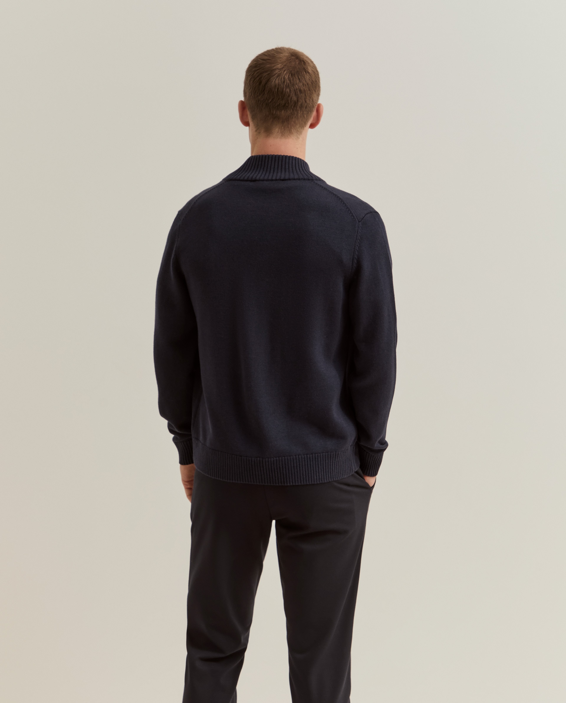 Cardigan com Botões Azul-marinho-3