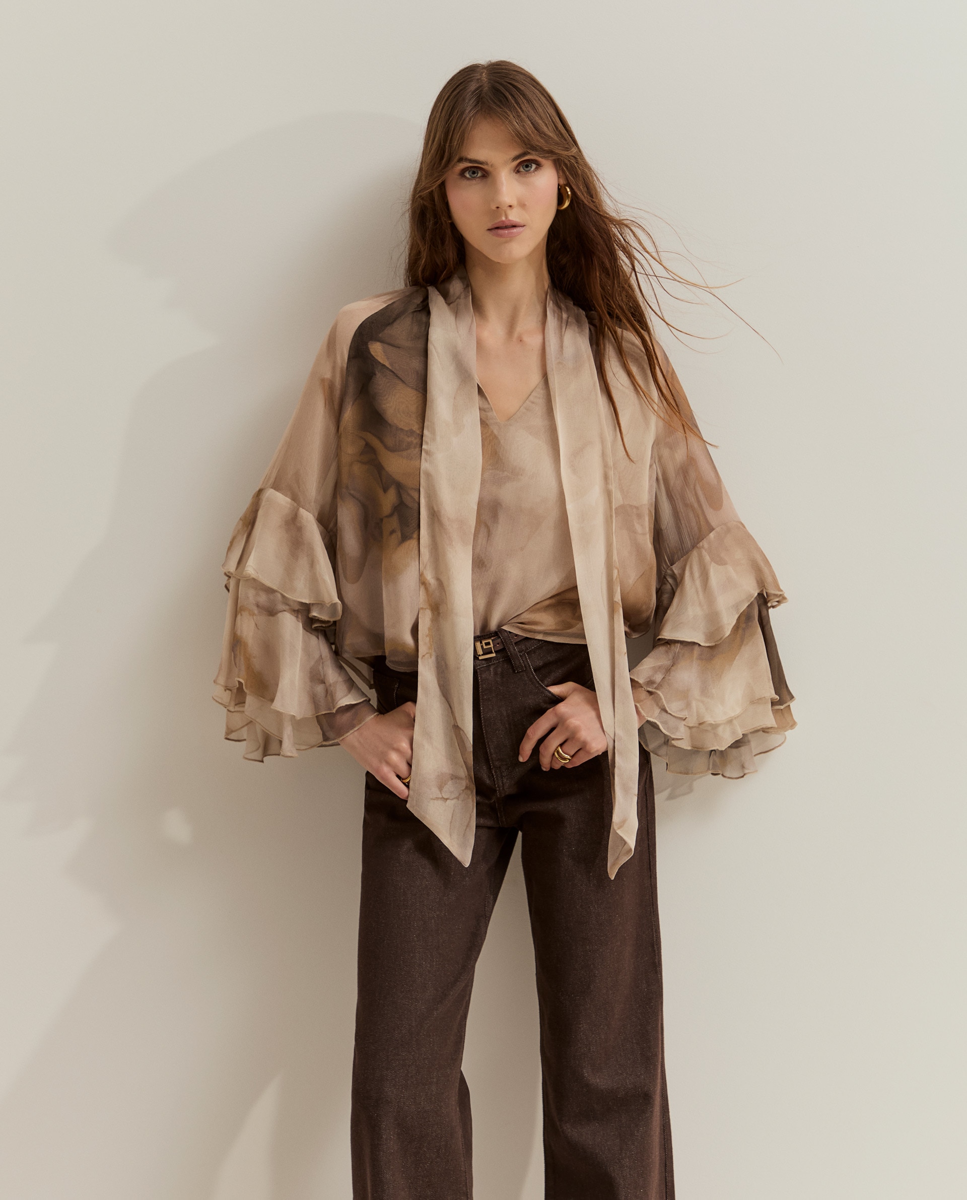 Imagem 0 de Blusa Estampada com Laço