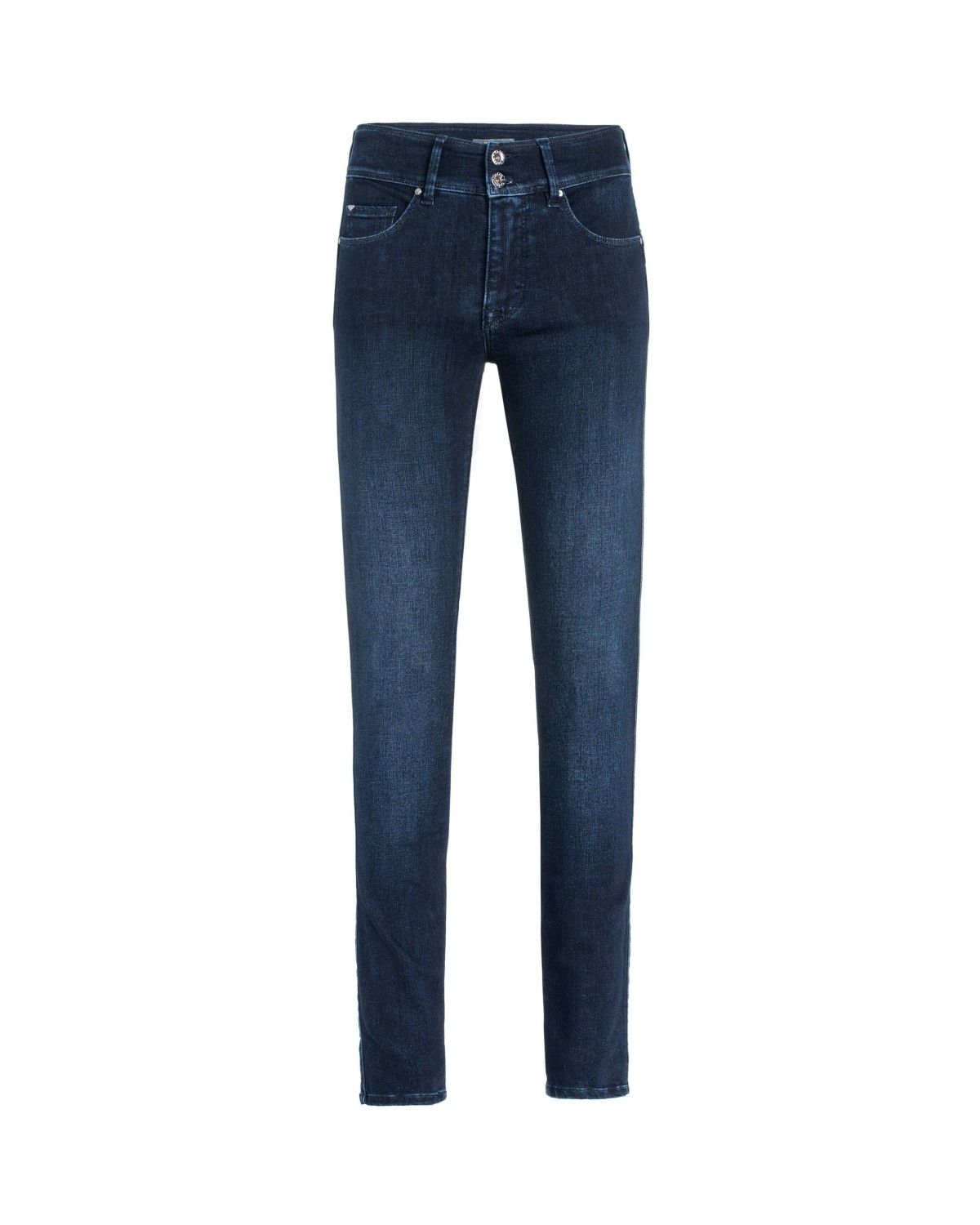 Jeans Straight Secret Skinny de Cintura Média Azul-marinho-6