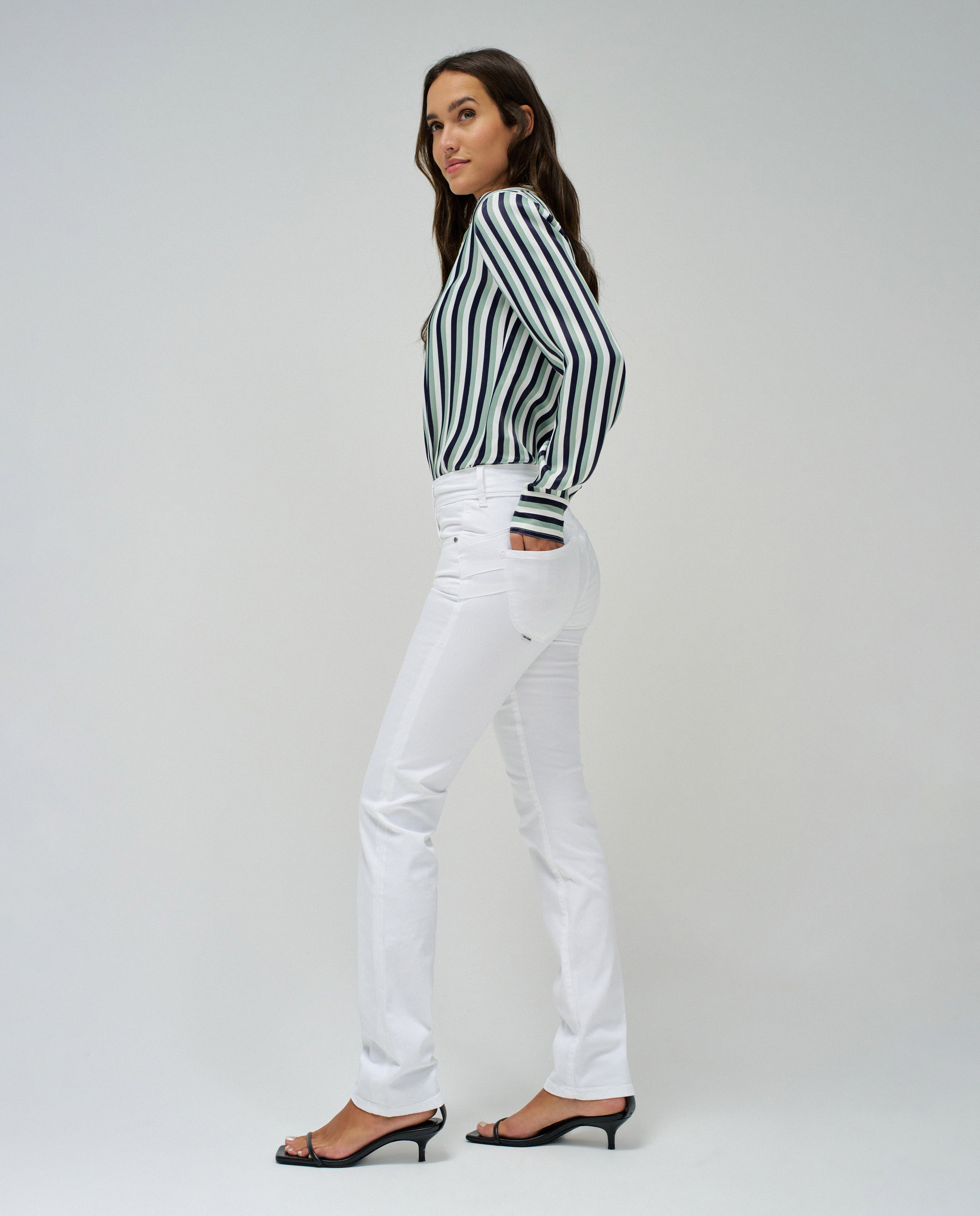 Jeans Secret Push In Slim Branco-2