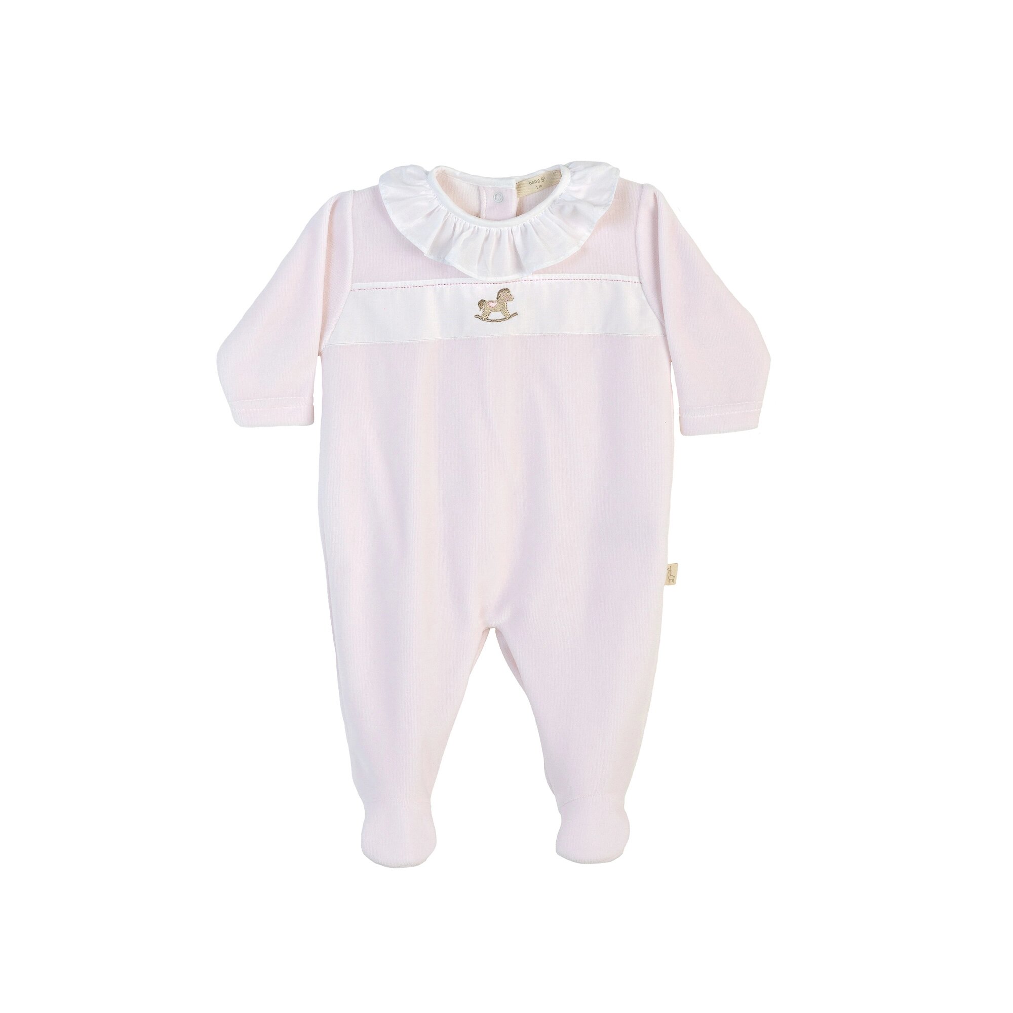 Babygrow com Cavalinho Baby Gi Rosa-1