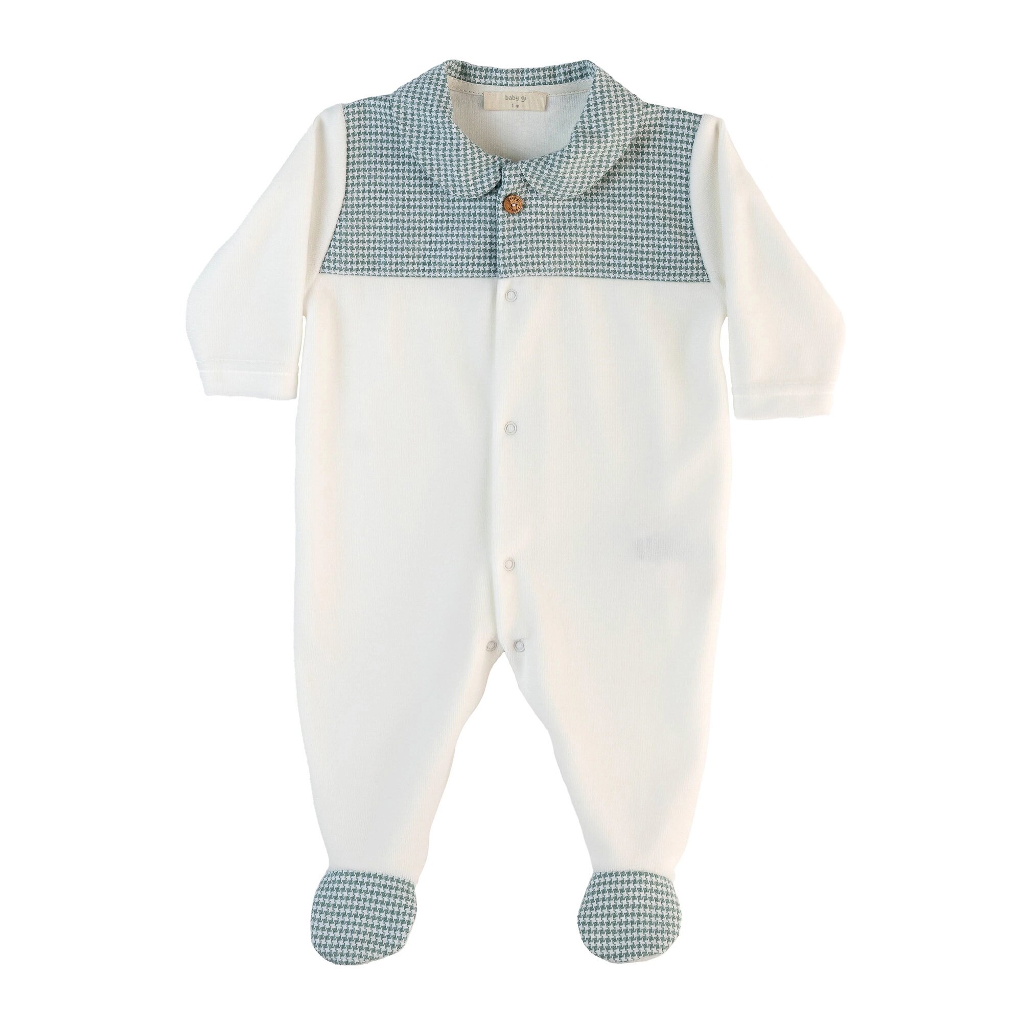 Babygrow de Abertura Frontal com Botão Baby Gi Pérola-1