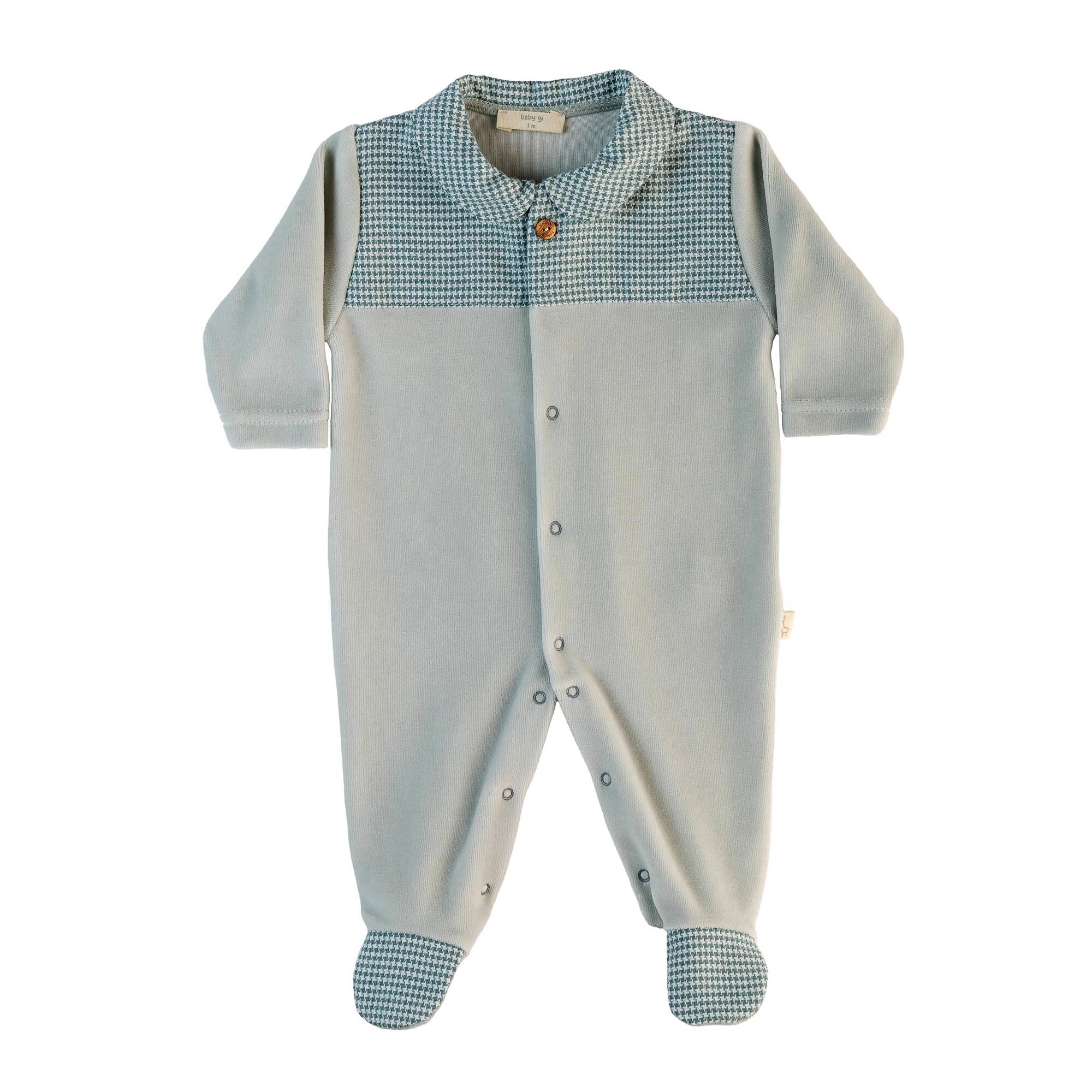 Babygrow de Abertura Frontal com Botão Baby Gi Verde-menta-1