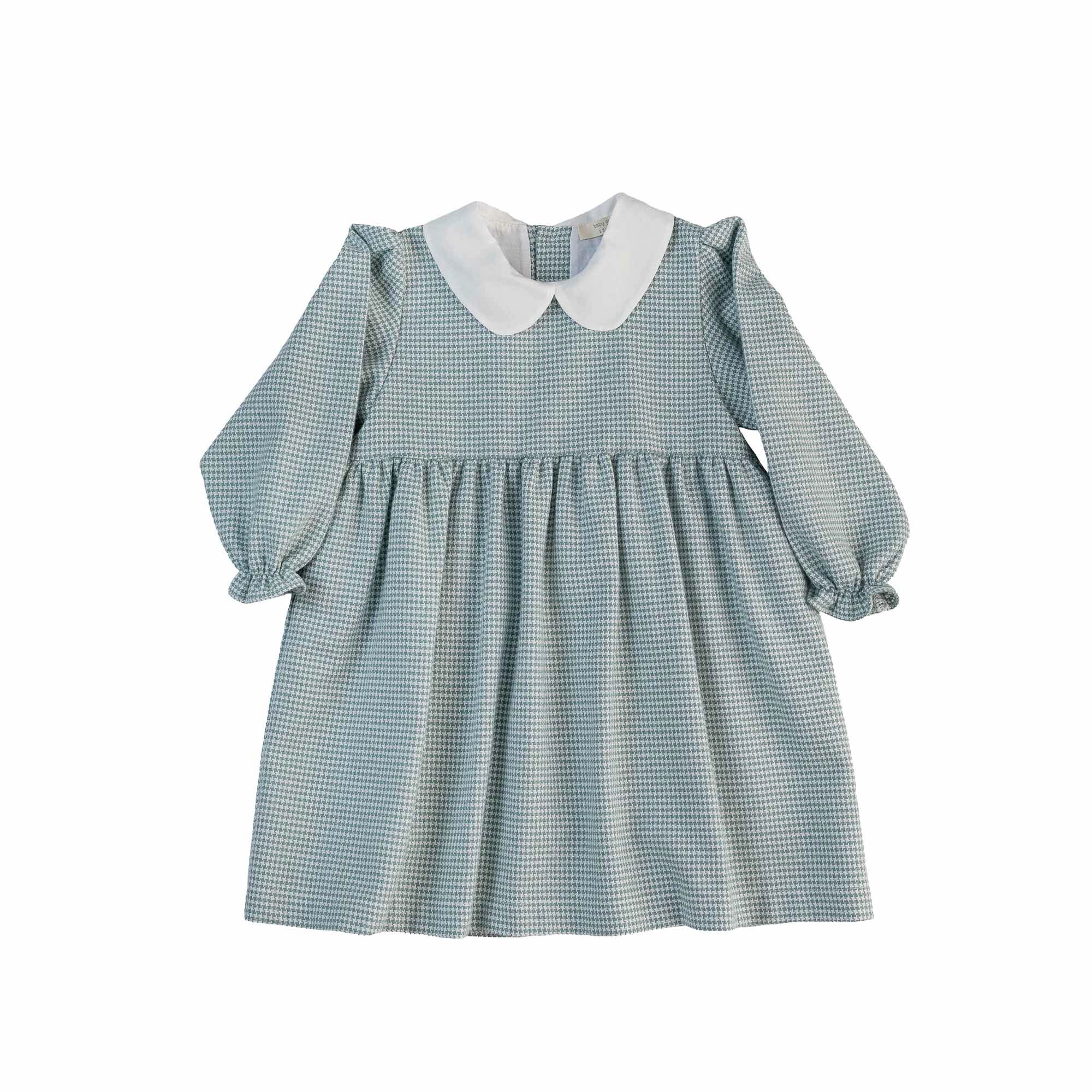 Vestido com Manga Franzida Baby Gi Verde Água-1