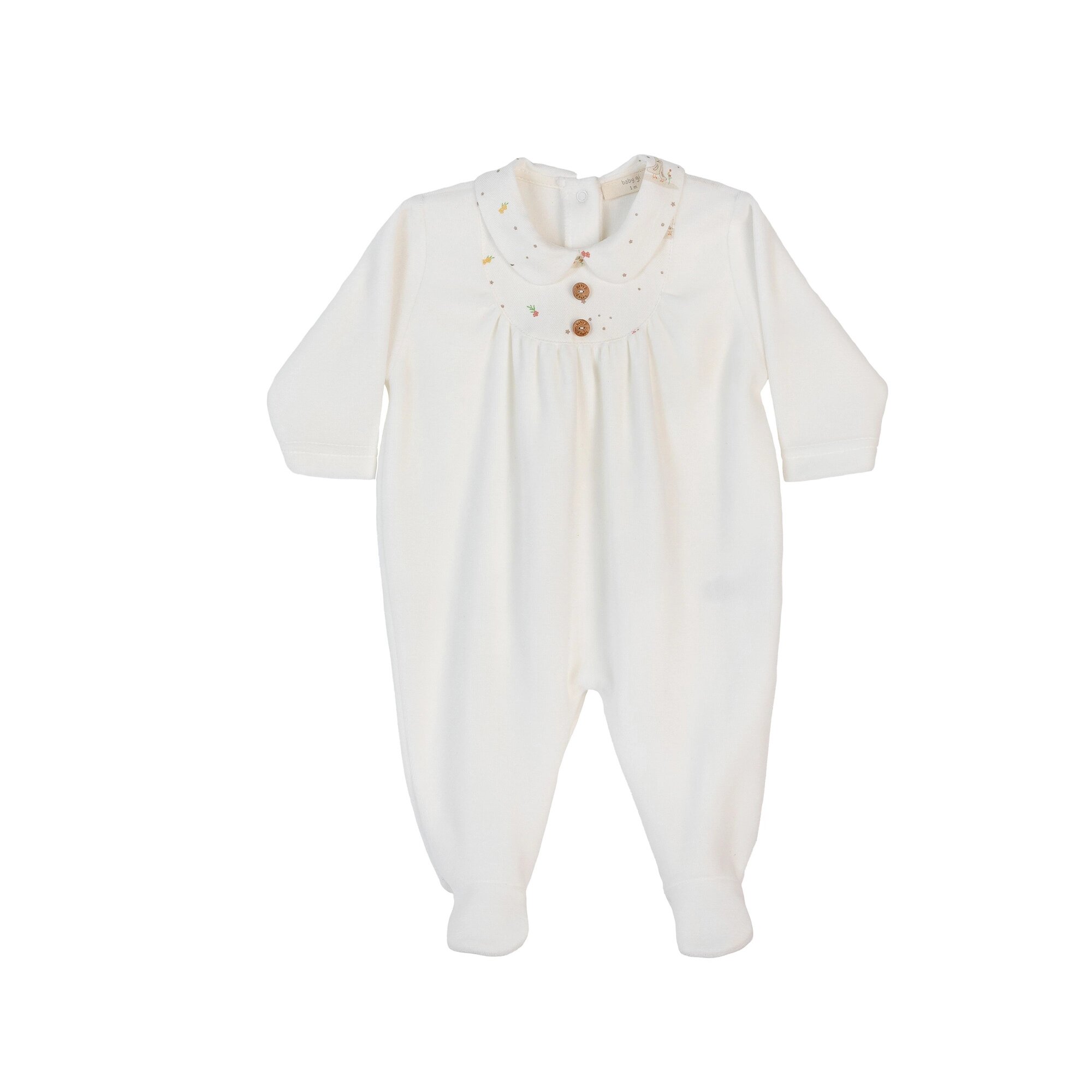 Babygrow com Detalhe no Peito Baby Gi Pérola-1