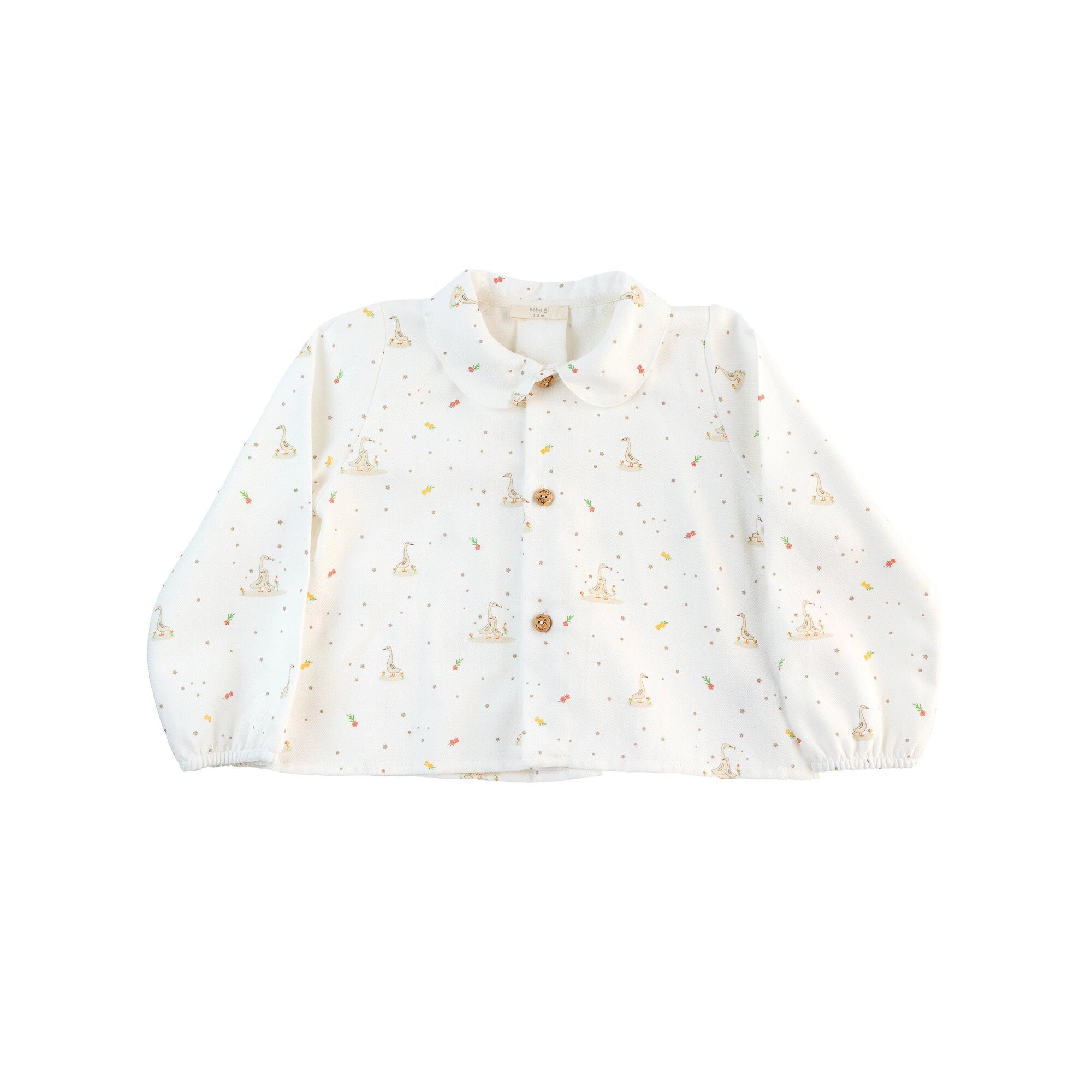 Blusa com Gola Redonda Baby Gi Pérola-1