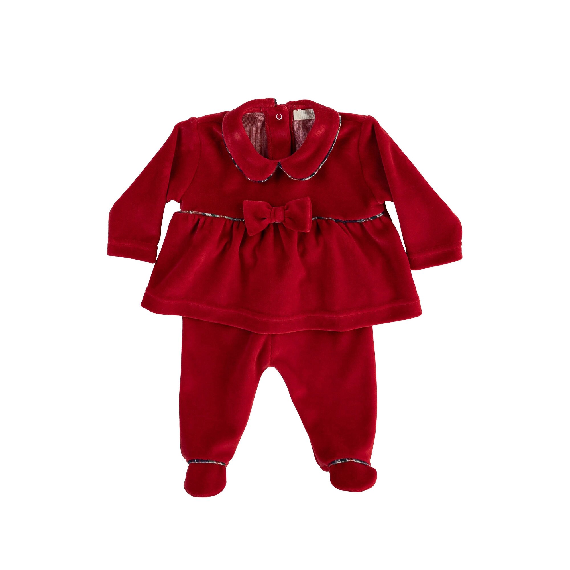 Conjunto de Duas Peças com Laço Baby Gi Vermelho-1
