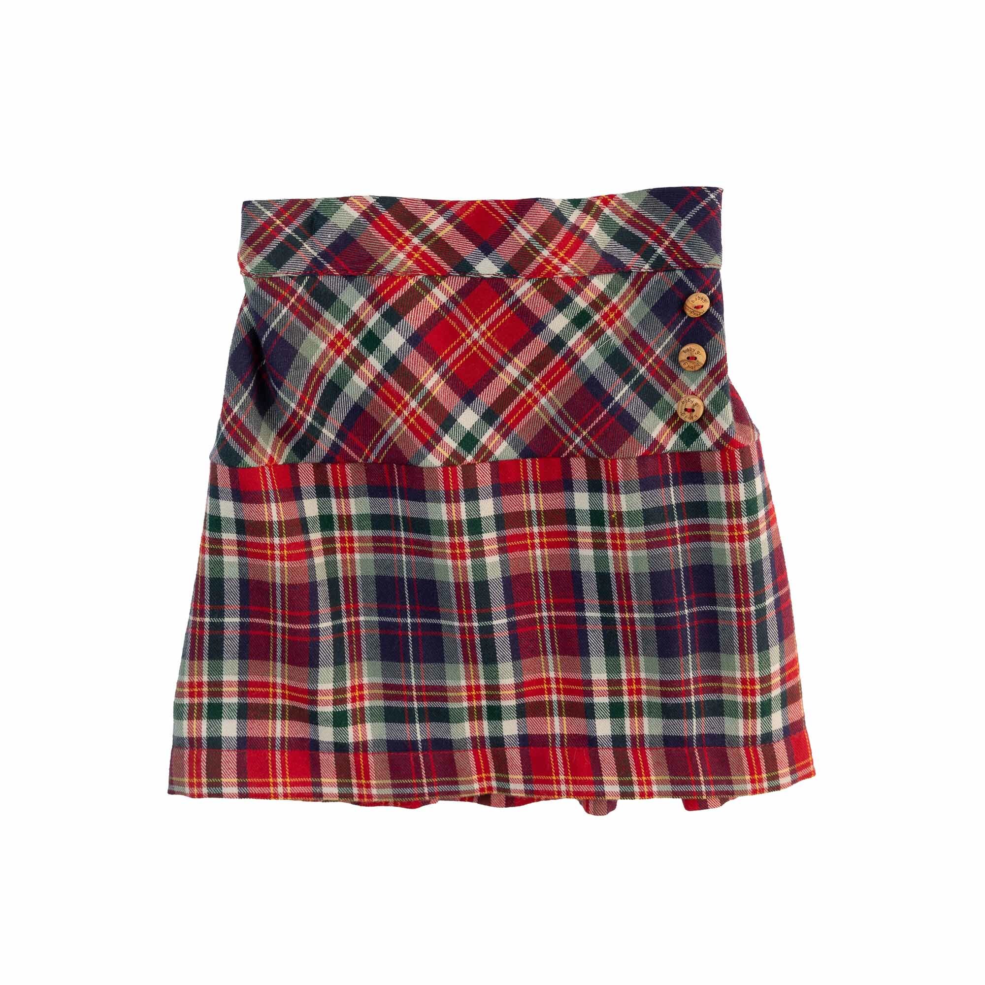 Imagem 0 de Saia Plissada com Botões de Madeira