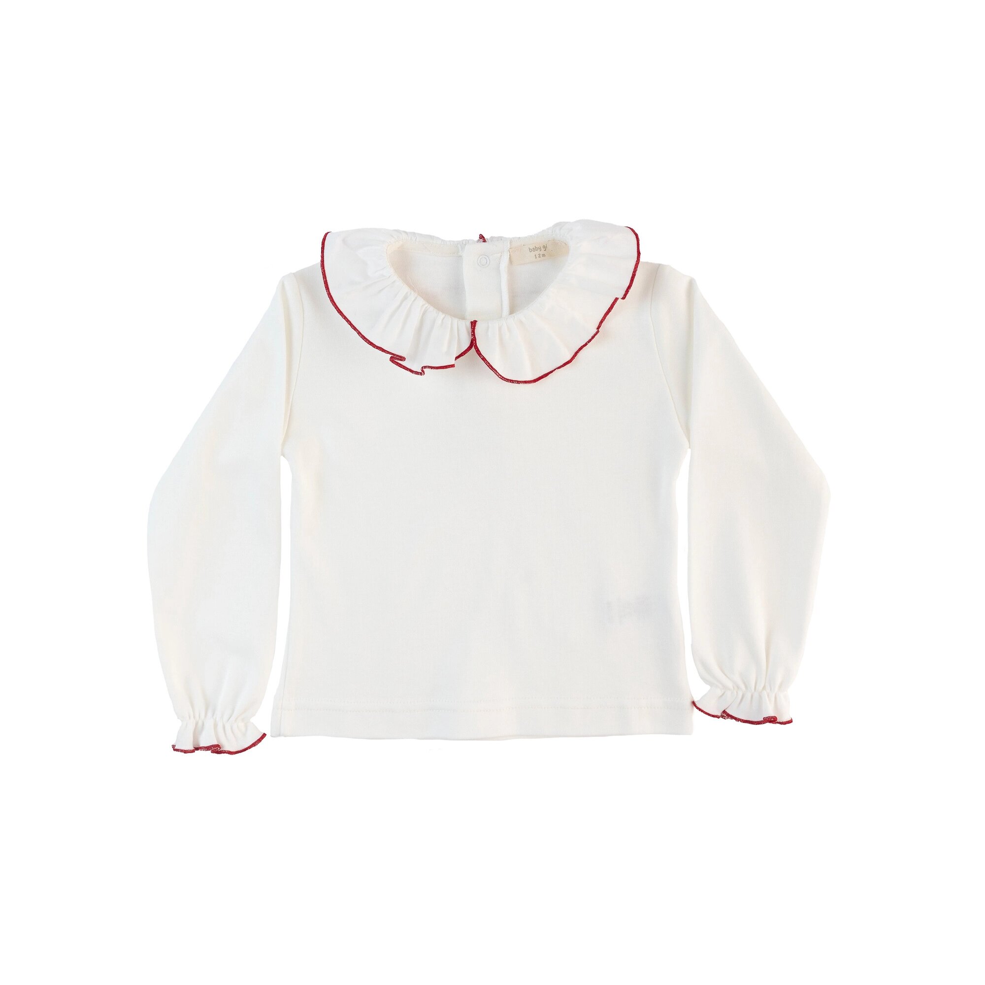 Camisola com Gola em Folho Baby Gi Pérola-1