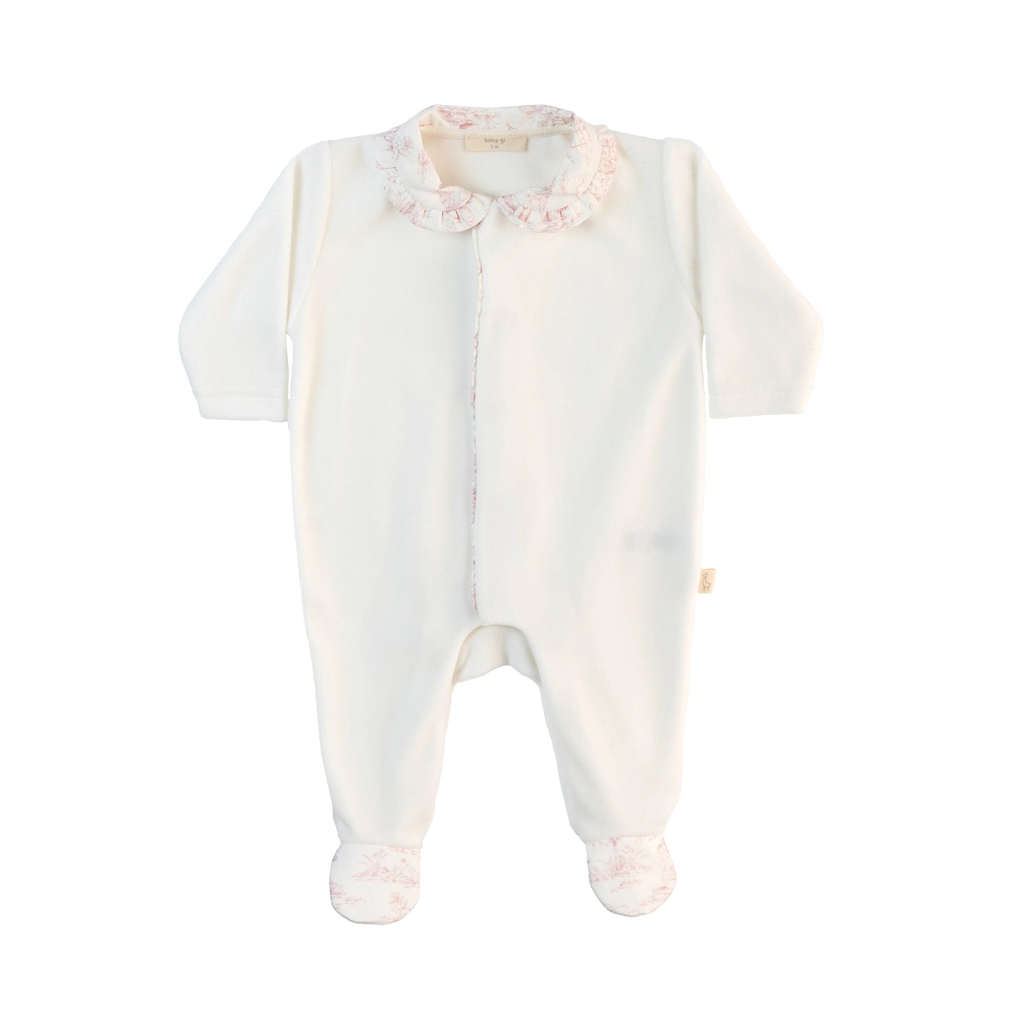 Babygrow de Abertura Frontal com Gola Redonda Baby Gi Pérola-1