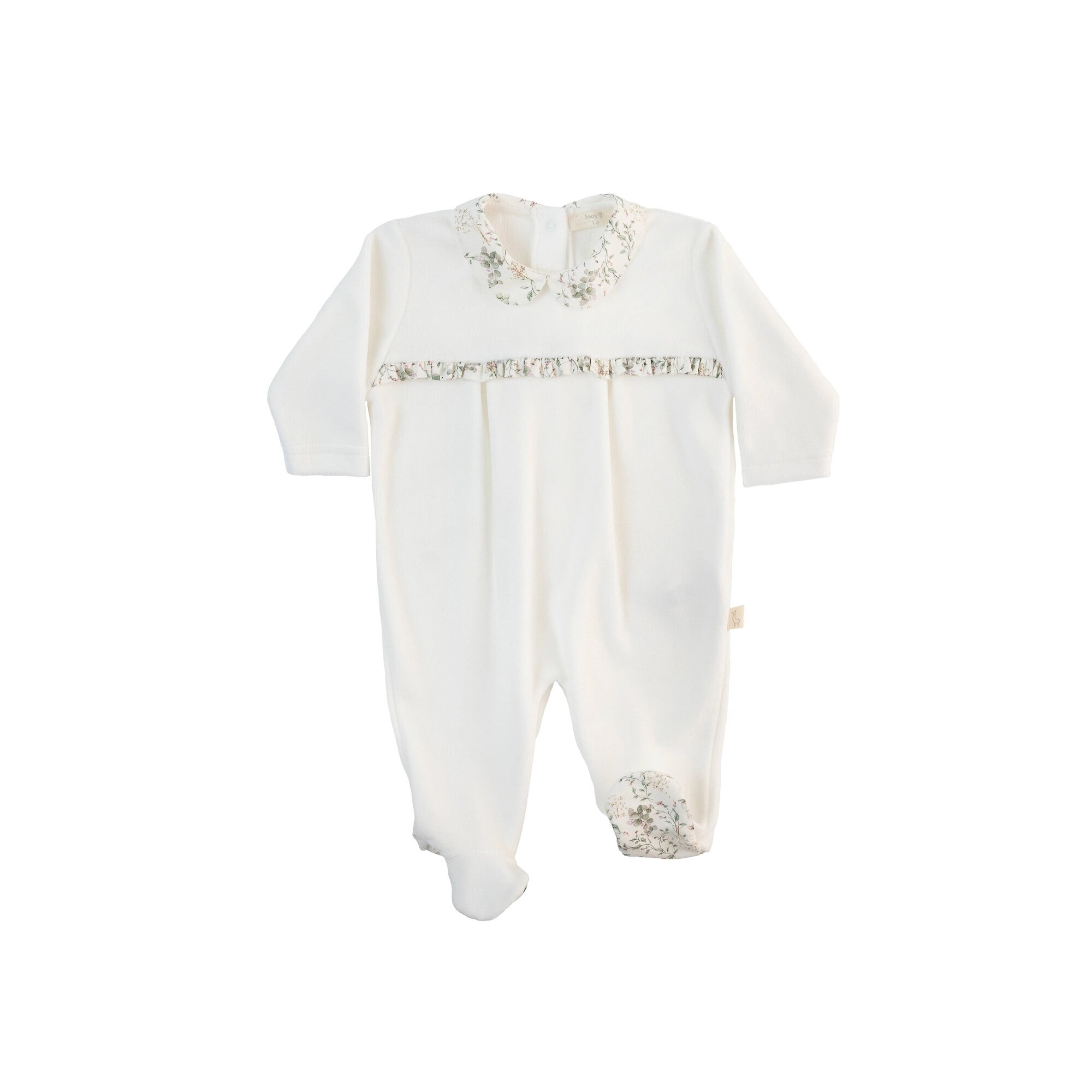Babygrow com Folho e Gola Redonda Baby Gi Pérola-1